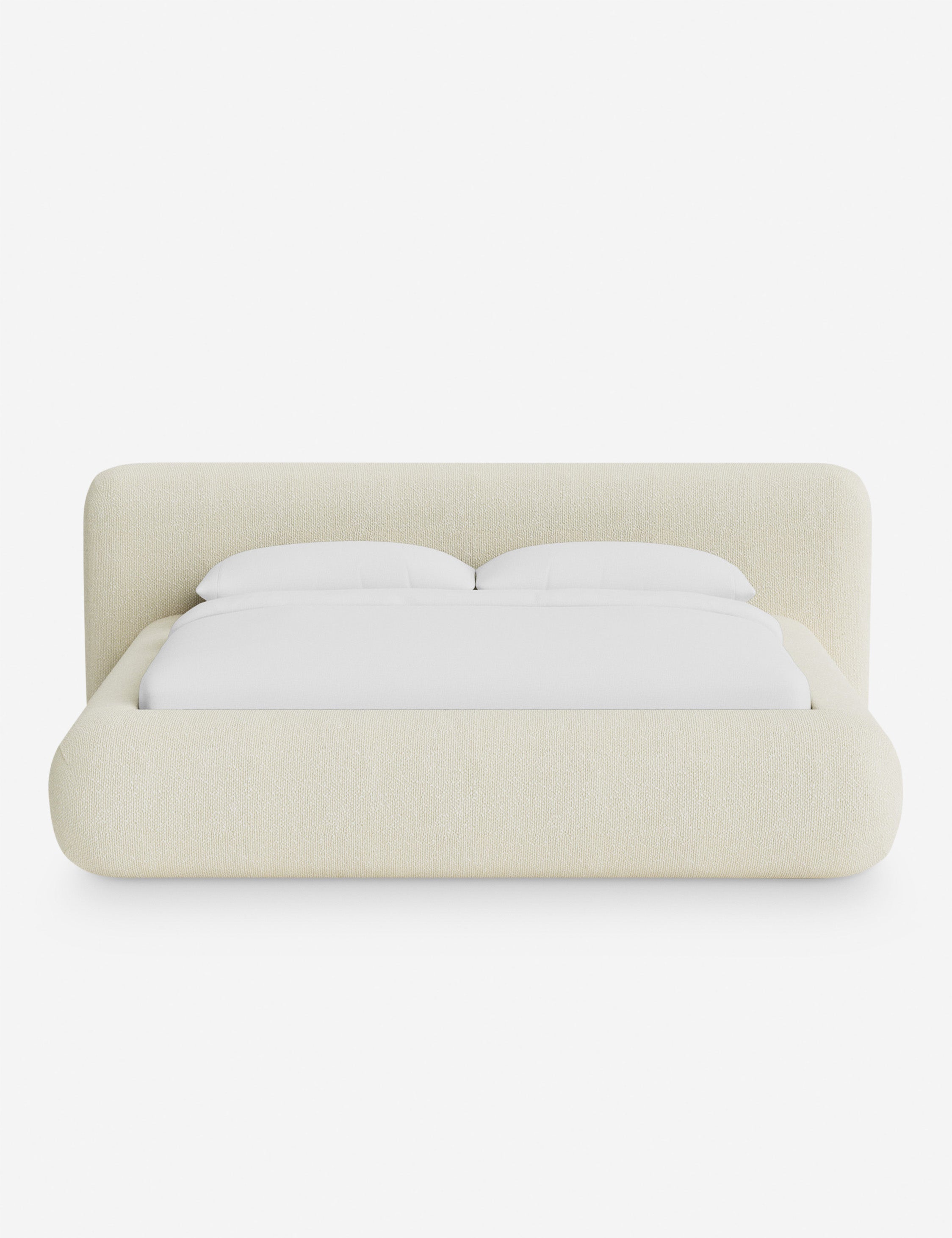 Pendo Rounded Platform Bed | Custom Upholstery, Low-Slung Design