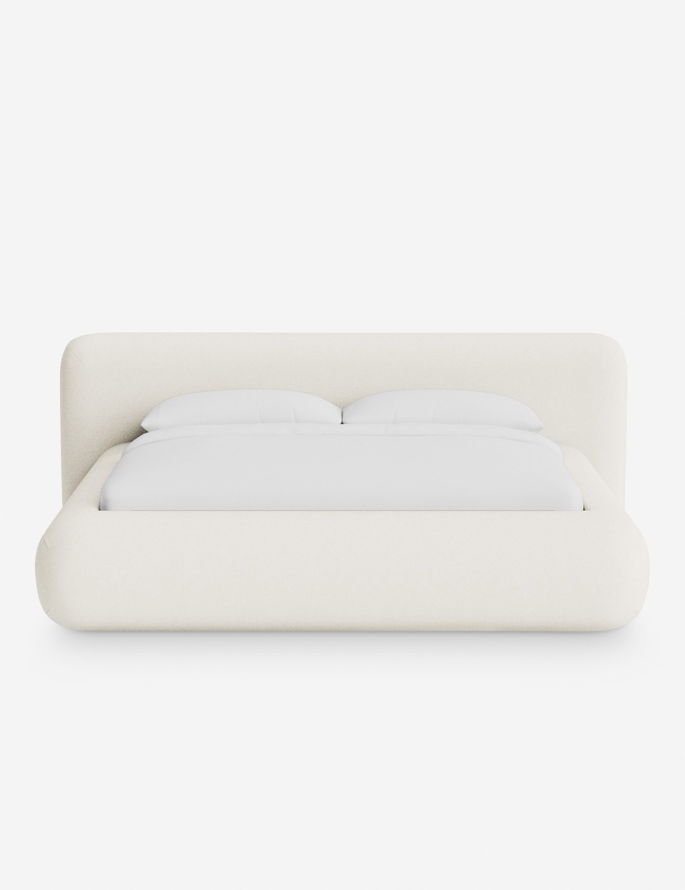 Pendo Rounded Platform Bed | Custom Upholstery, Low-Slung Design