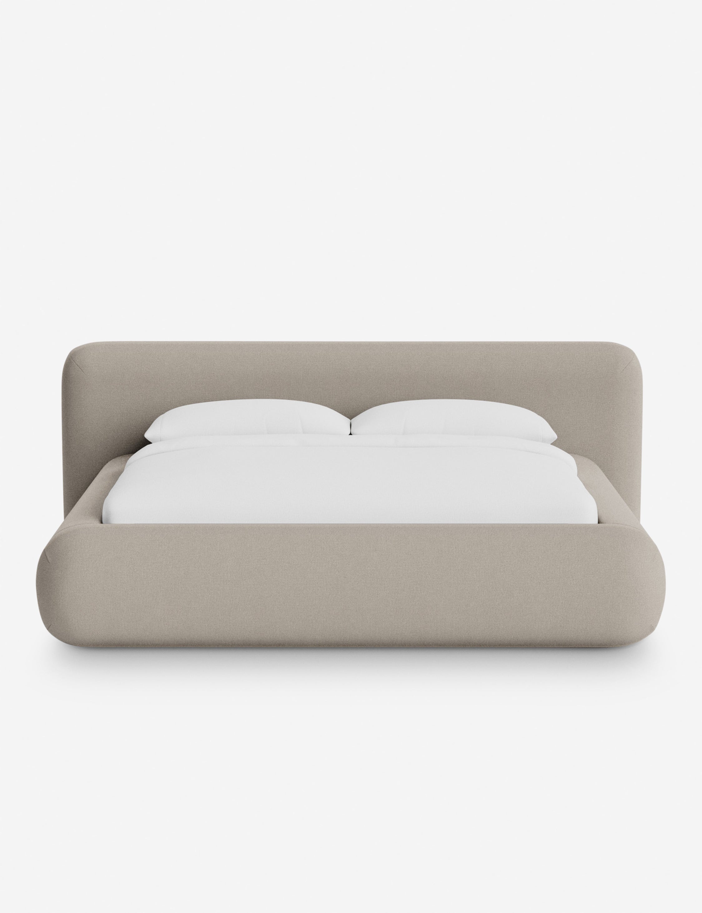 Pendo Rounded Platform Bed | Custom Upholstery, Low-Slung Design