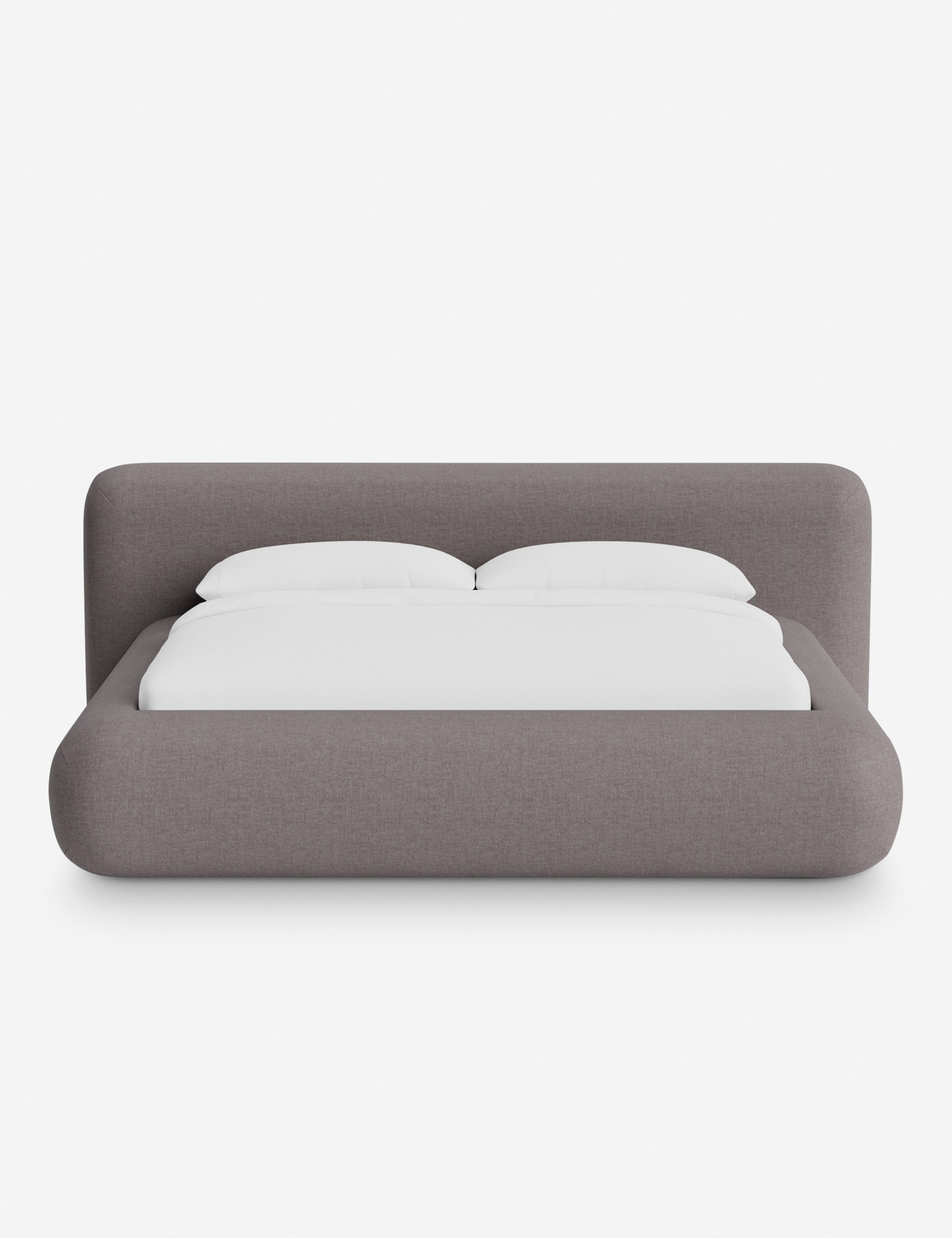 Pendo Rounded Platform Bed | Custom Upholstery, Low-Slung Design