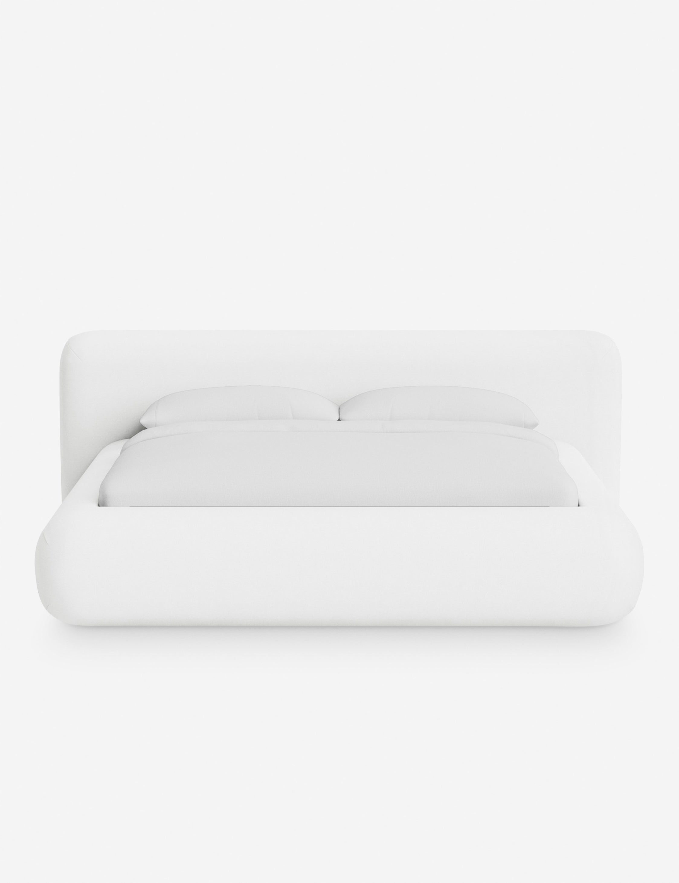 Pendo Rounded Platform Bed | Custom Upholstery, Low-Slung Design