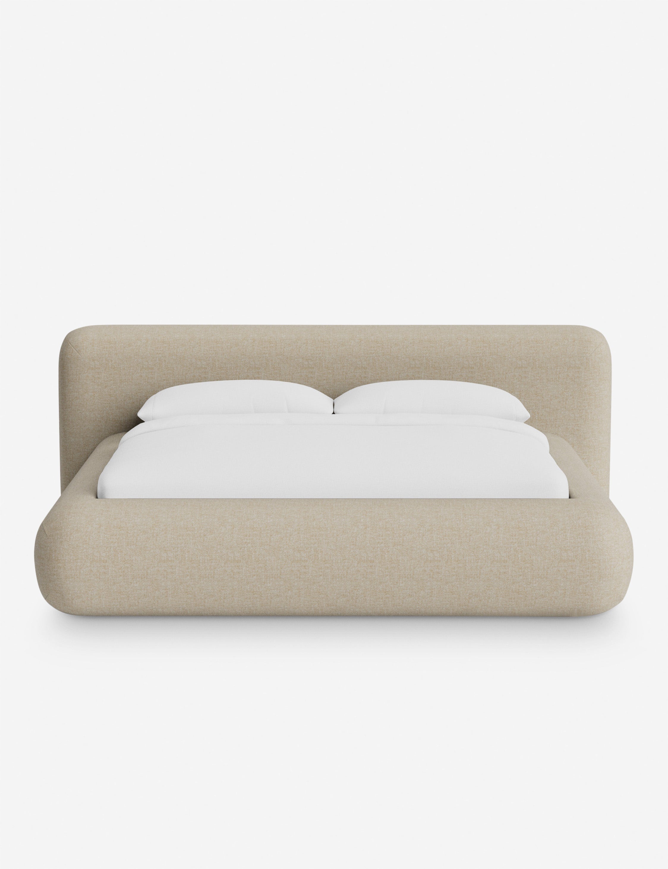 Pendo Rounded Platform Bed | Custom Upholstery, Low-Slung Design