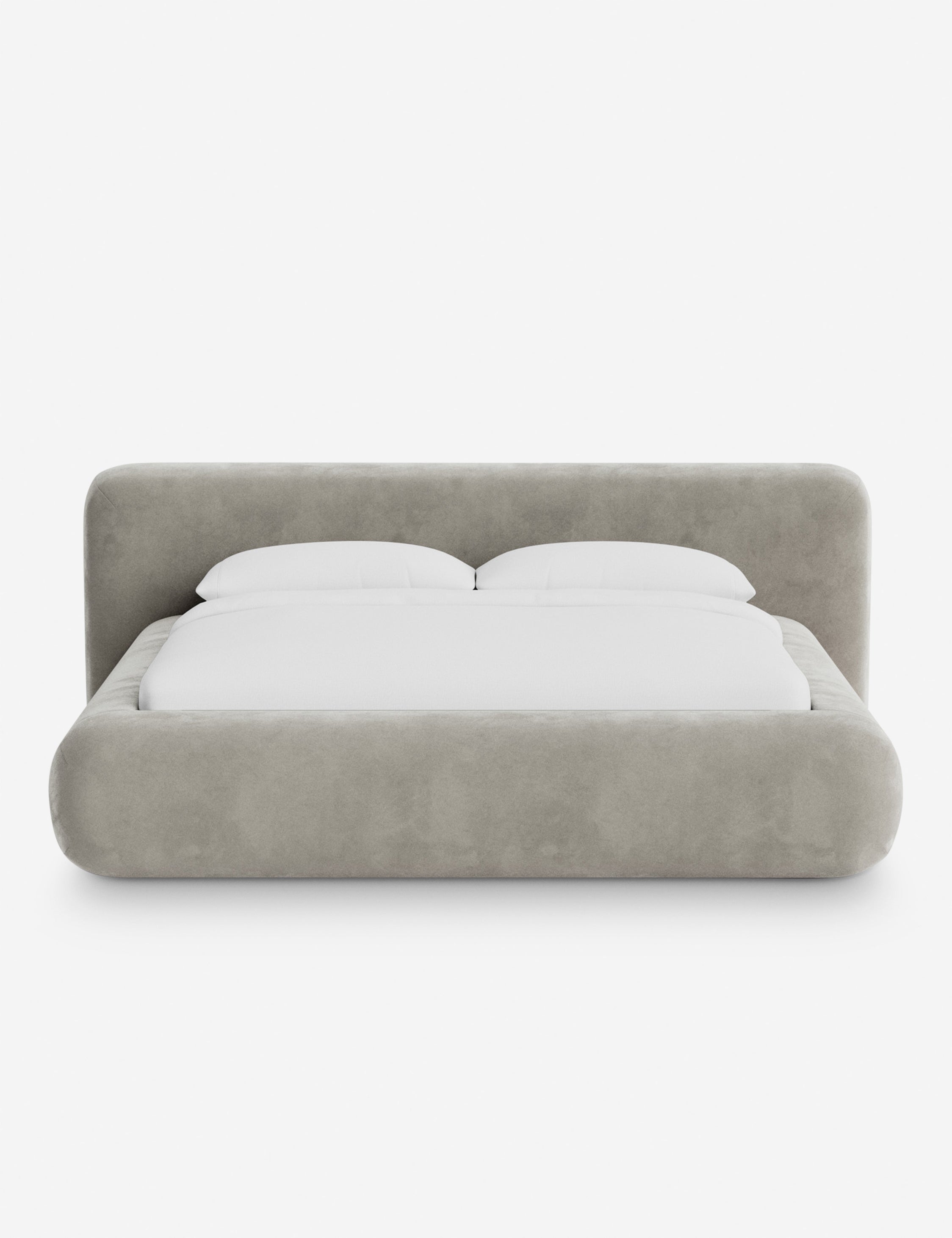 Pendo Rounded Platform Bed | Custom Upholstery, Low-Slung Design