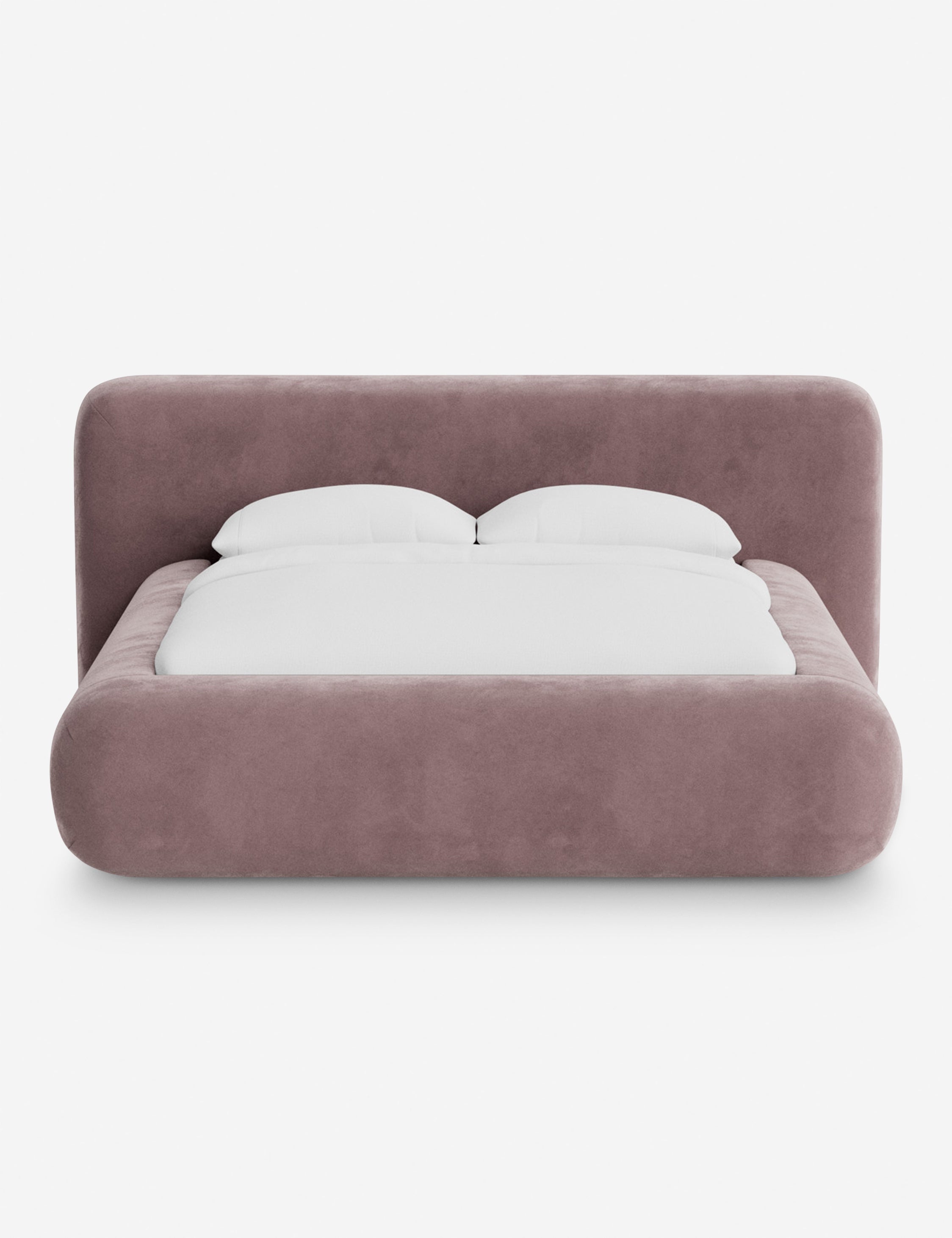 Pendo Rounded Platform Bed | Custom Upholstery, Low-Slung Design