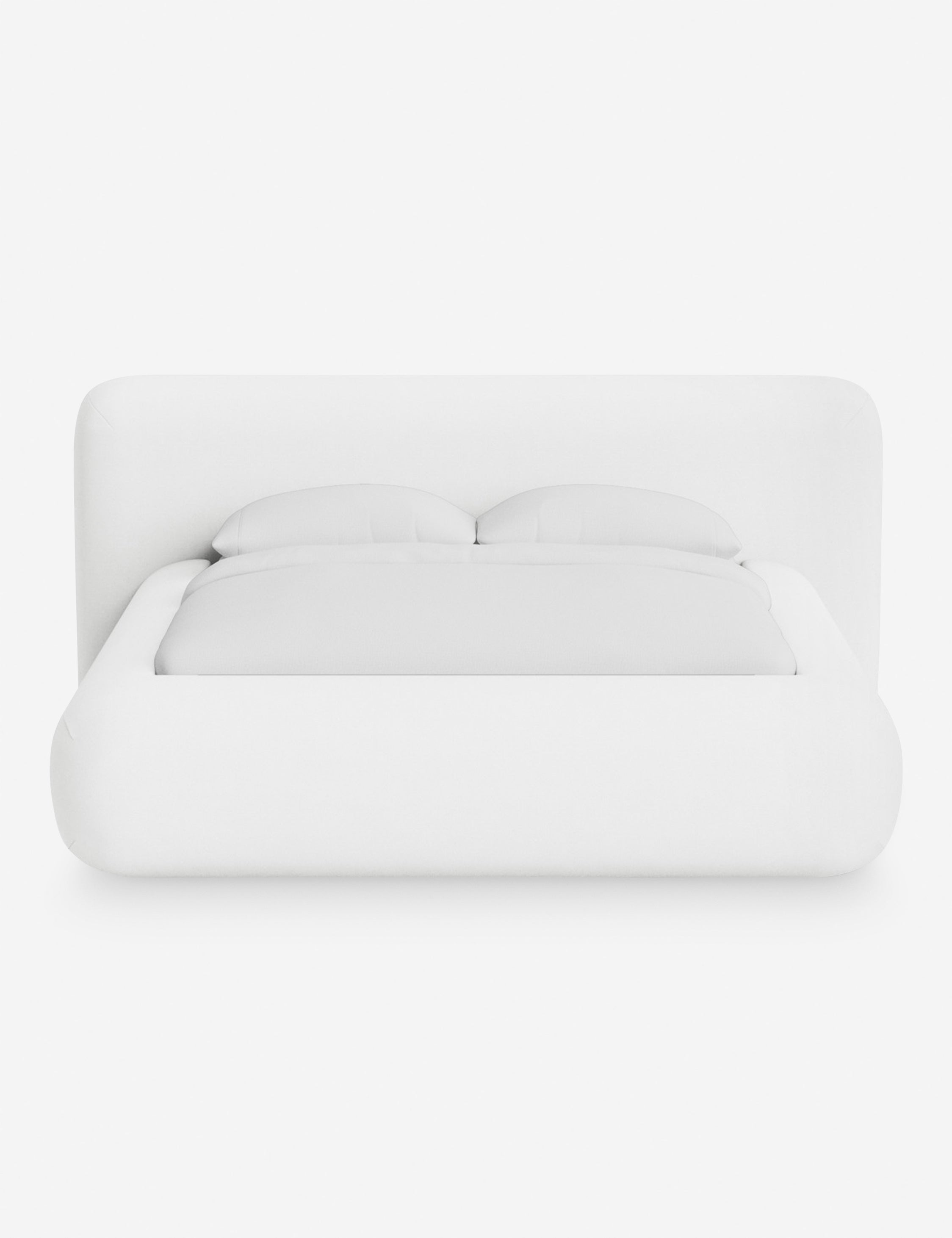 Pendo Rounded Platform Bed | Custom Upholstery, Low-Slung Design