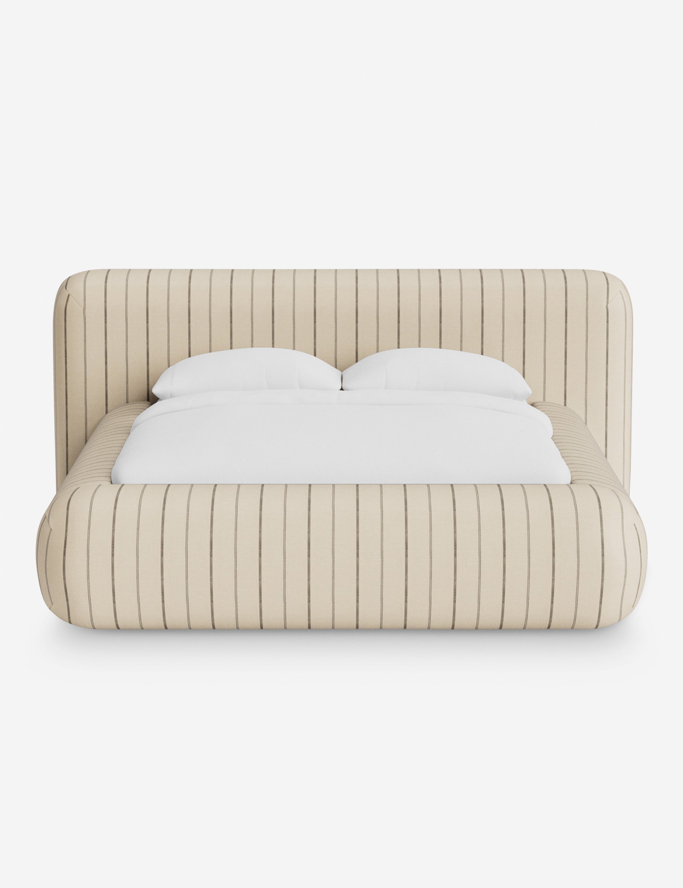 Pendo Rounded Platform Bed | Custom Upholstery, Low-Slung Design