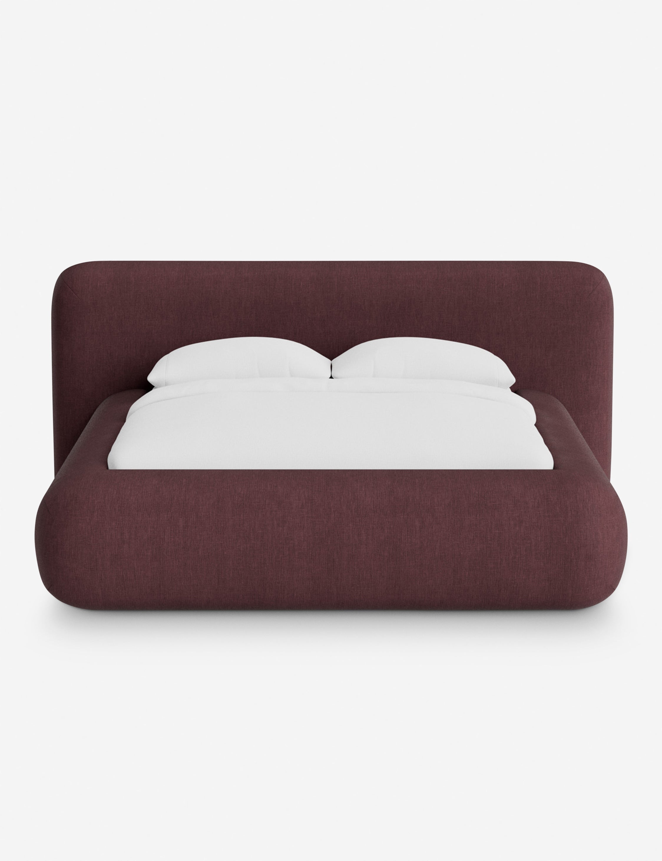 Pendo Rounded Platform Bed | Custom Upholstery, Low-Slung Design