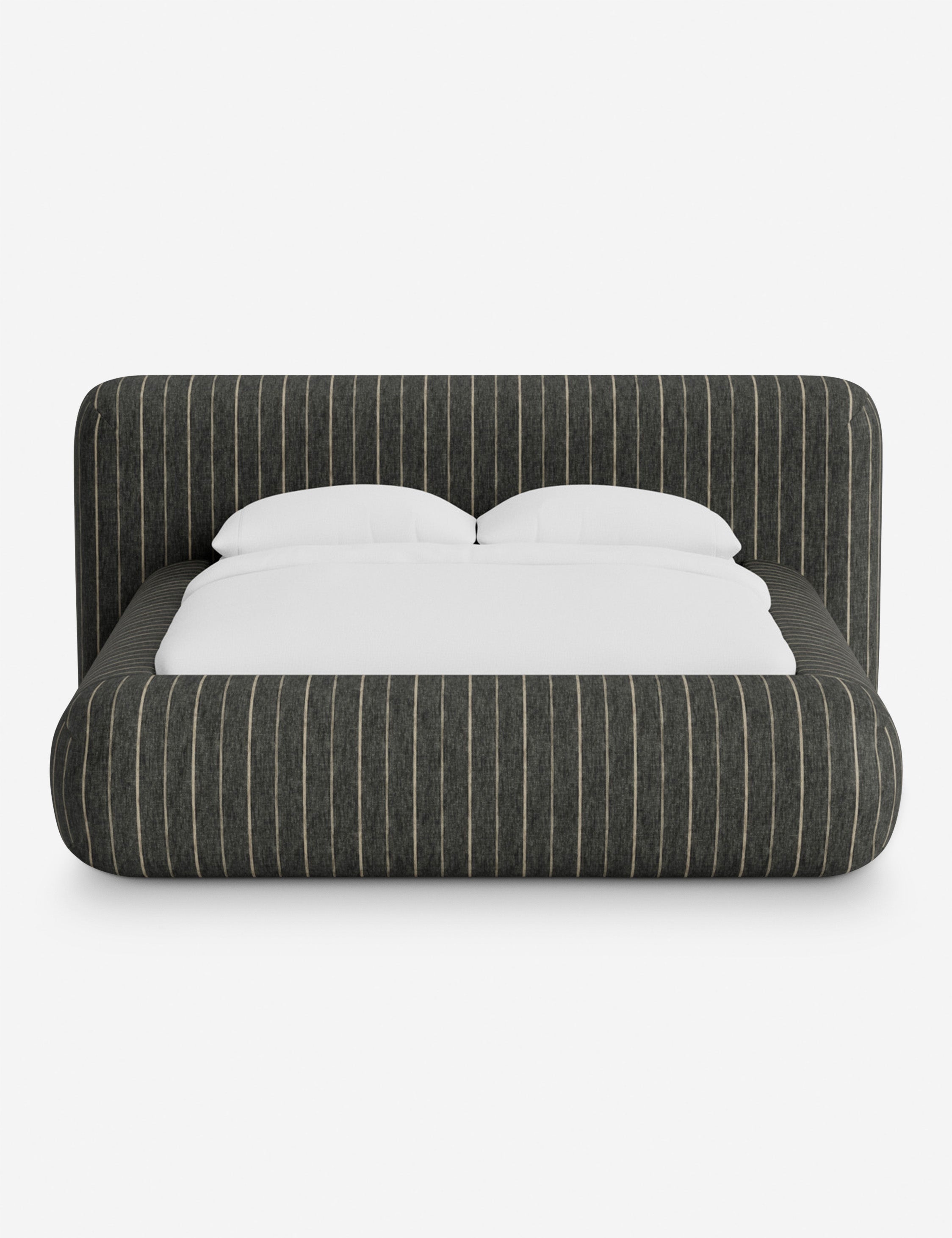 Pendo Rounded Platform Bed | Custom Upholstery, Low-Slung Design