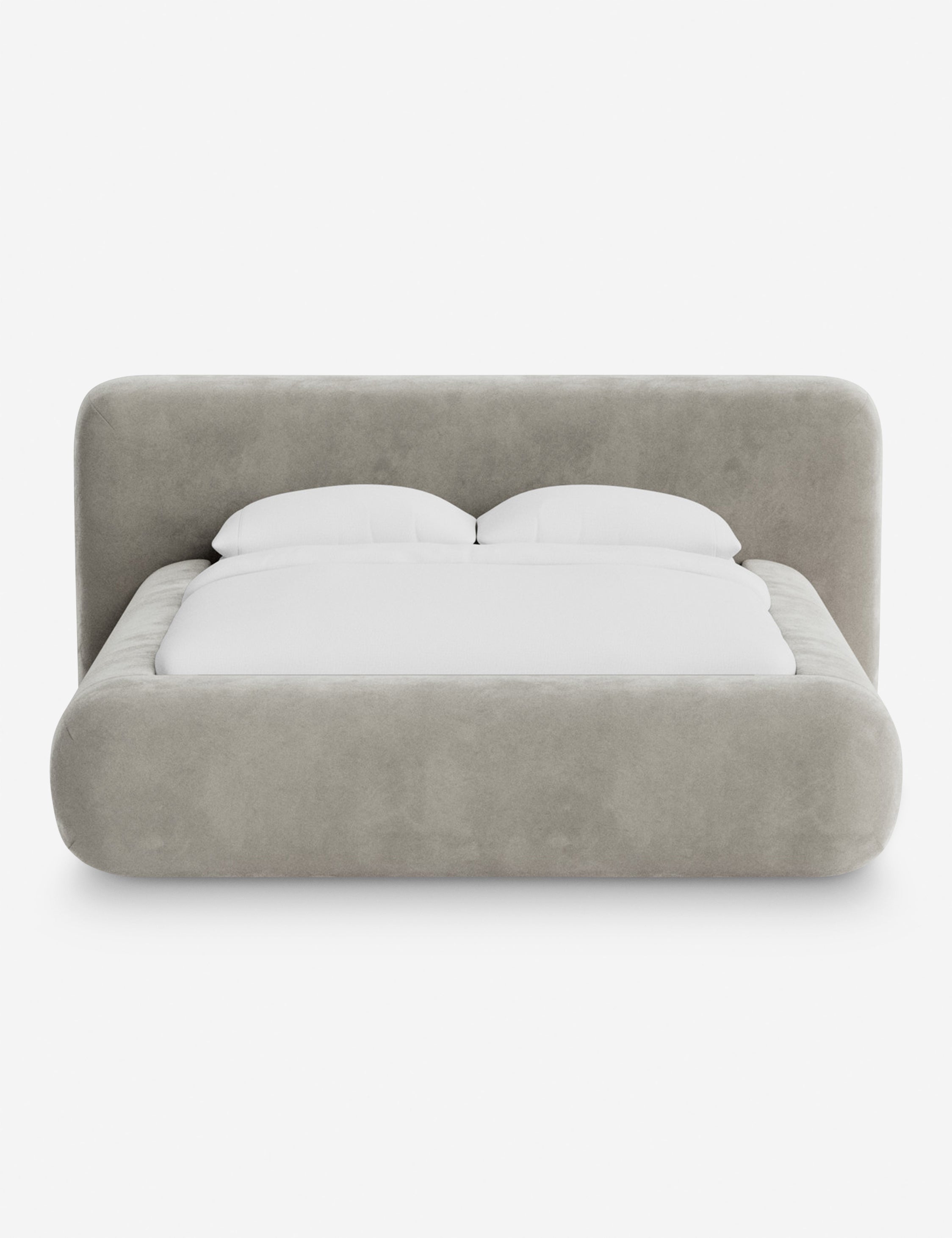 Pendo Rounded Platform Bed | Custom Upholstery, Low-Slung Design