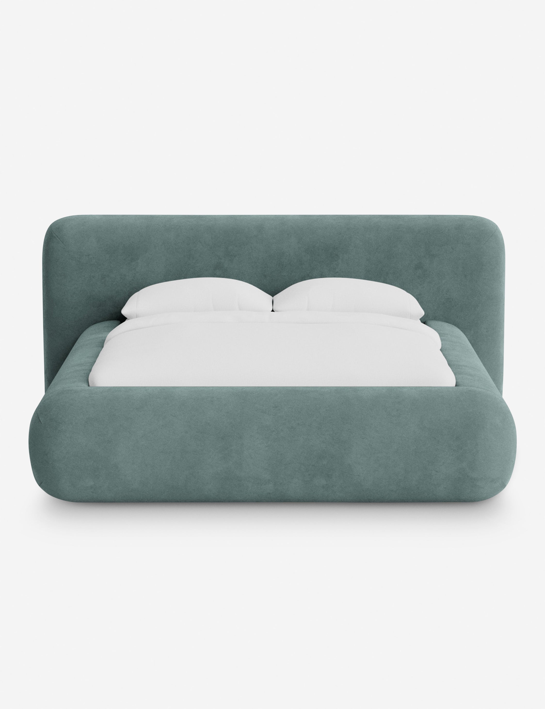 Pendo Rounded Platform Bed | Custom Upholstery, Low-Slung Design
