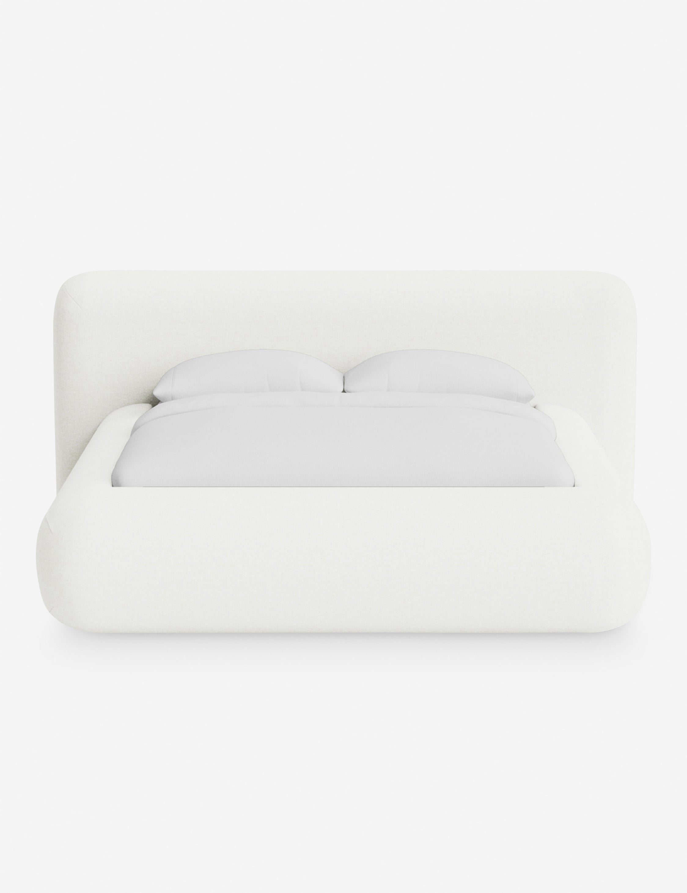 Pendo Rounded Platform Bed | Custom Upholstery, Low-Slung Design