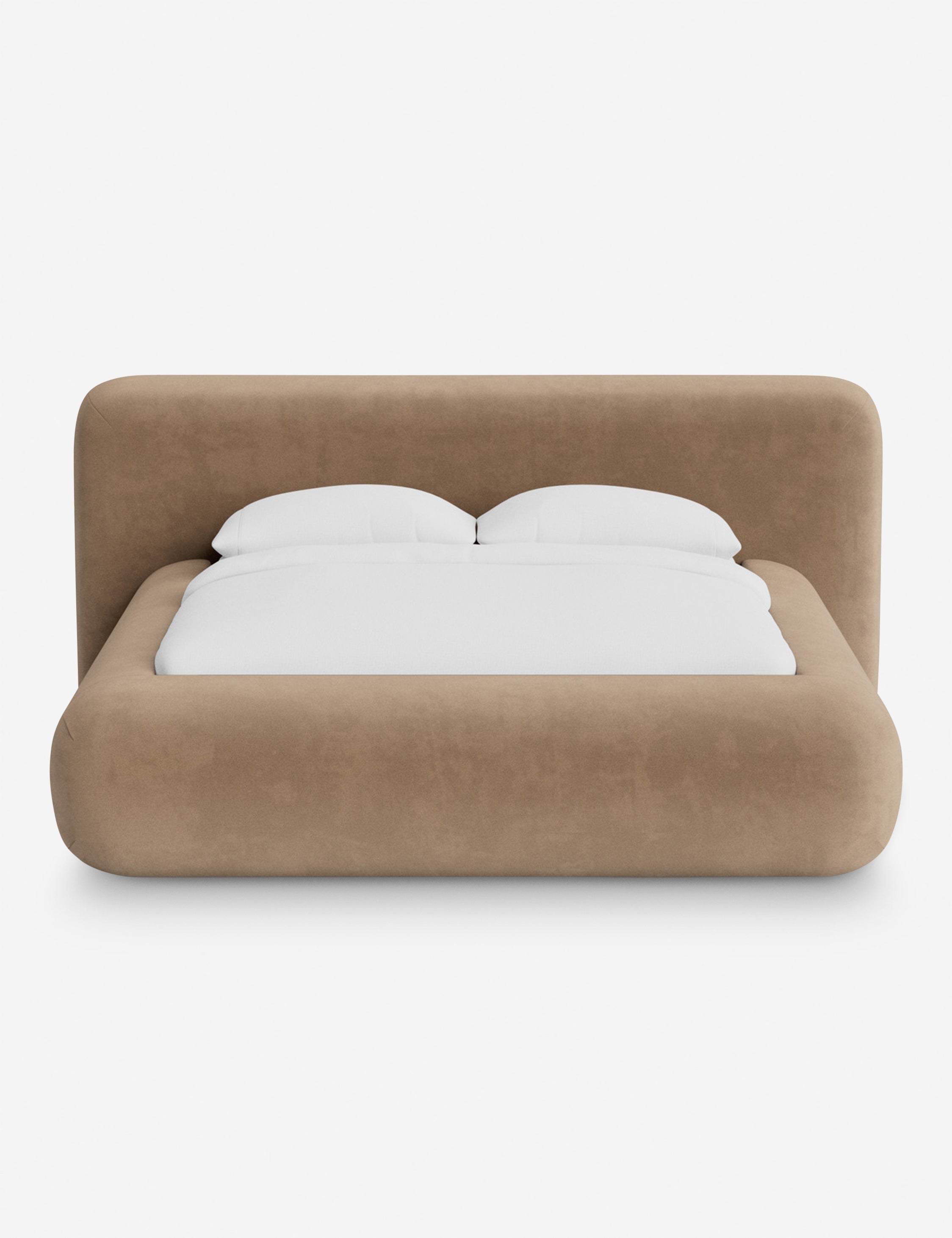 Pendo Rounded Platform Bed | Custom Upholstery, Low-Slung Design