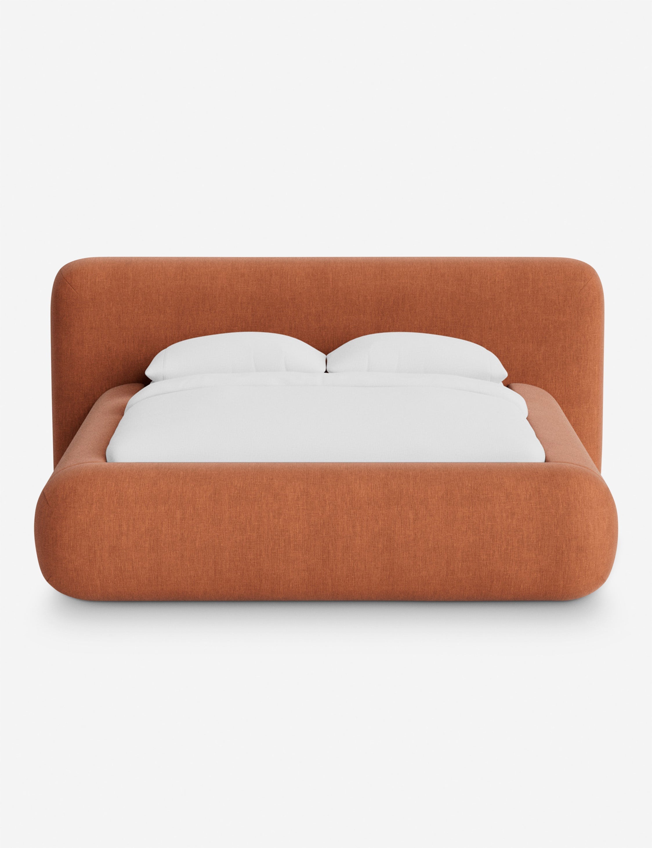 Pendo Rounded Platform Bed | Custom Upholstery, Low-Slung Design