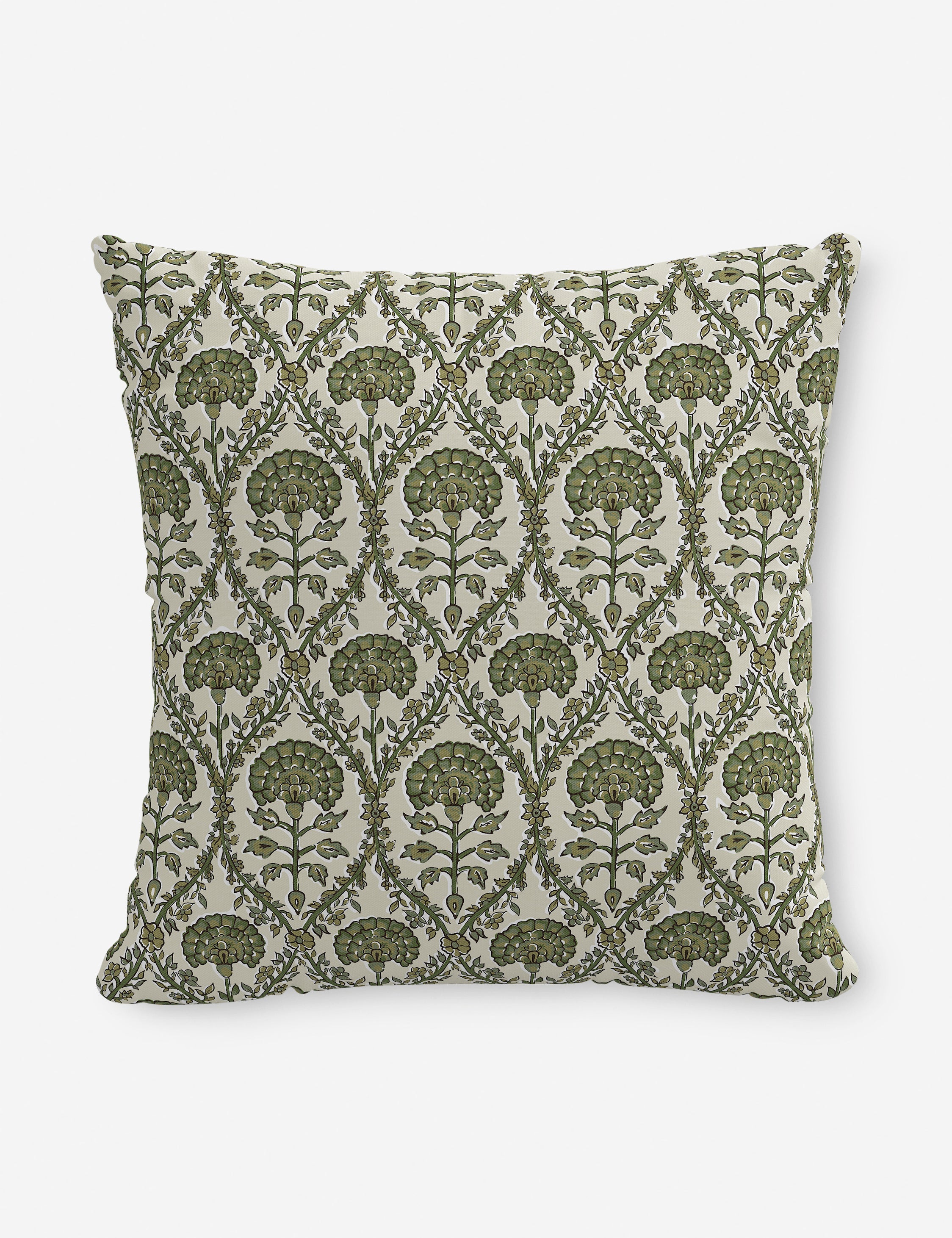 Bela Indoor/Outdoor Pillow | Floral Block Print Design