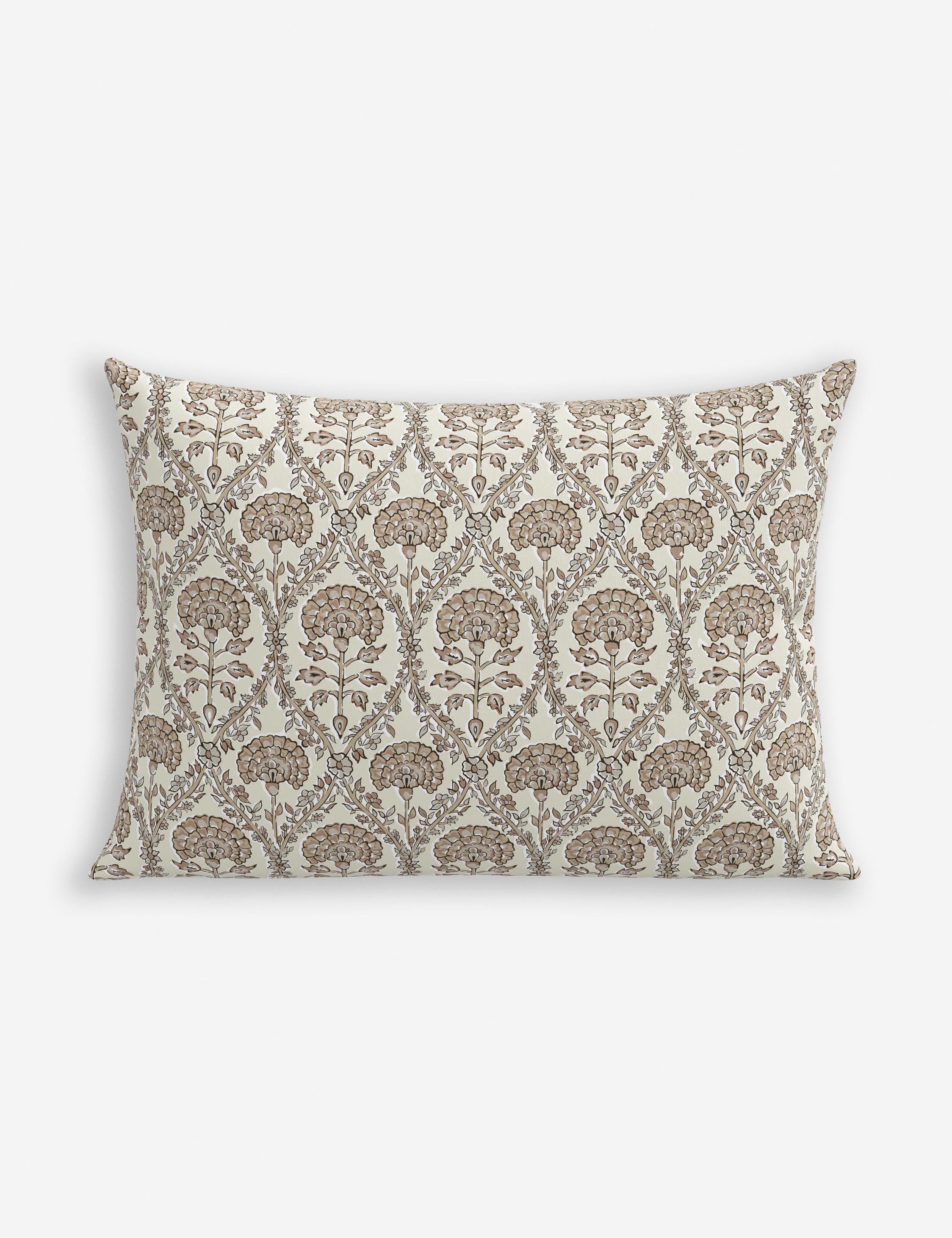 Bela Indoor/Outdoor Pillow | Floral Block Print Design