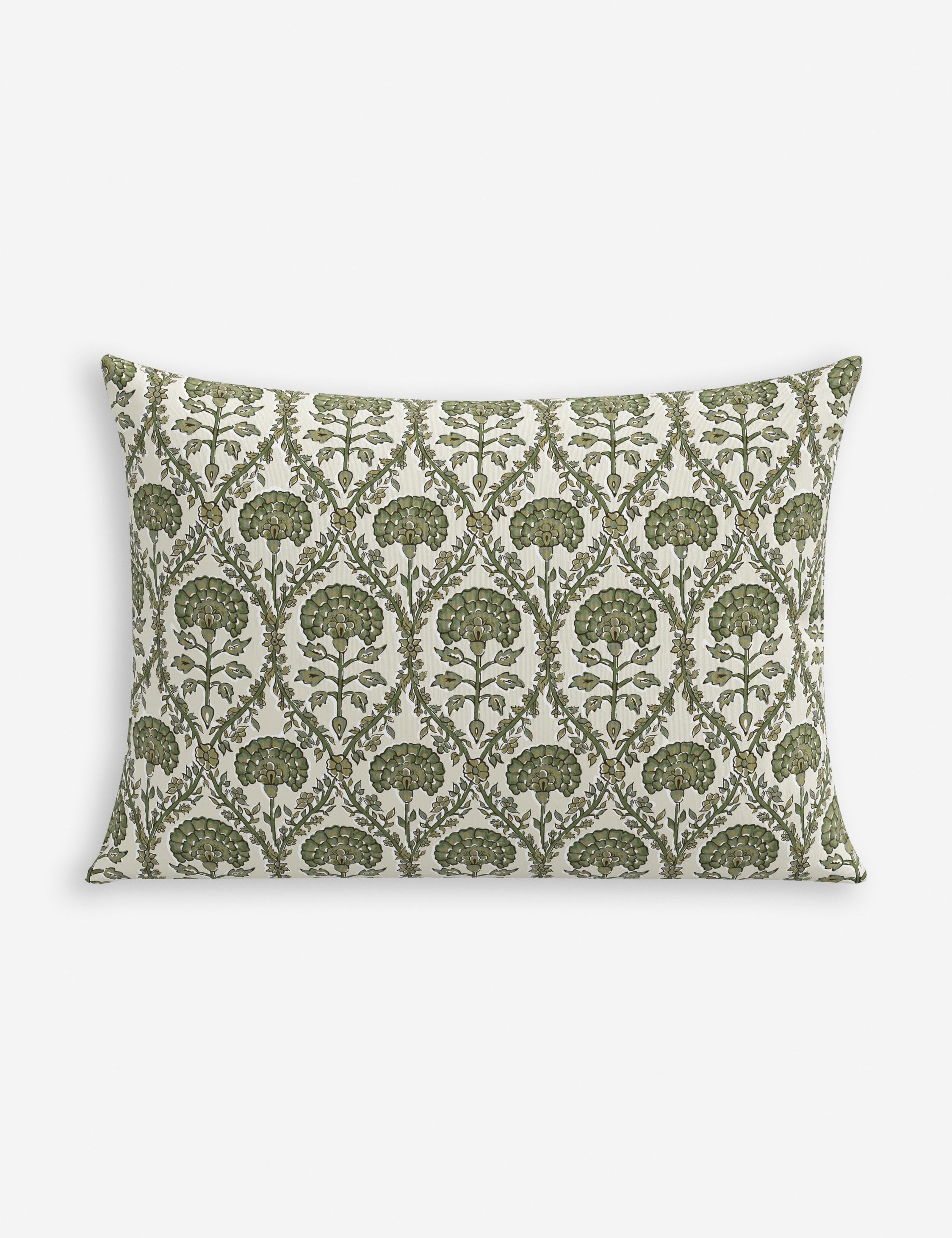 Bela Indoor/Outdoor Pillow | Floral Block Print Design