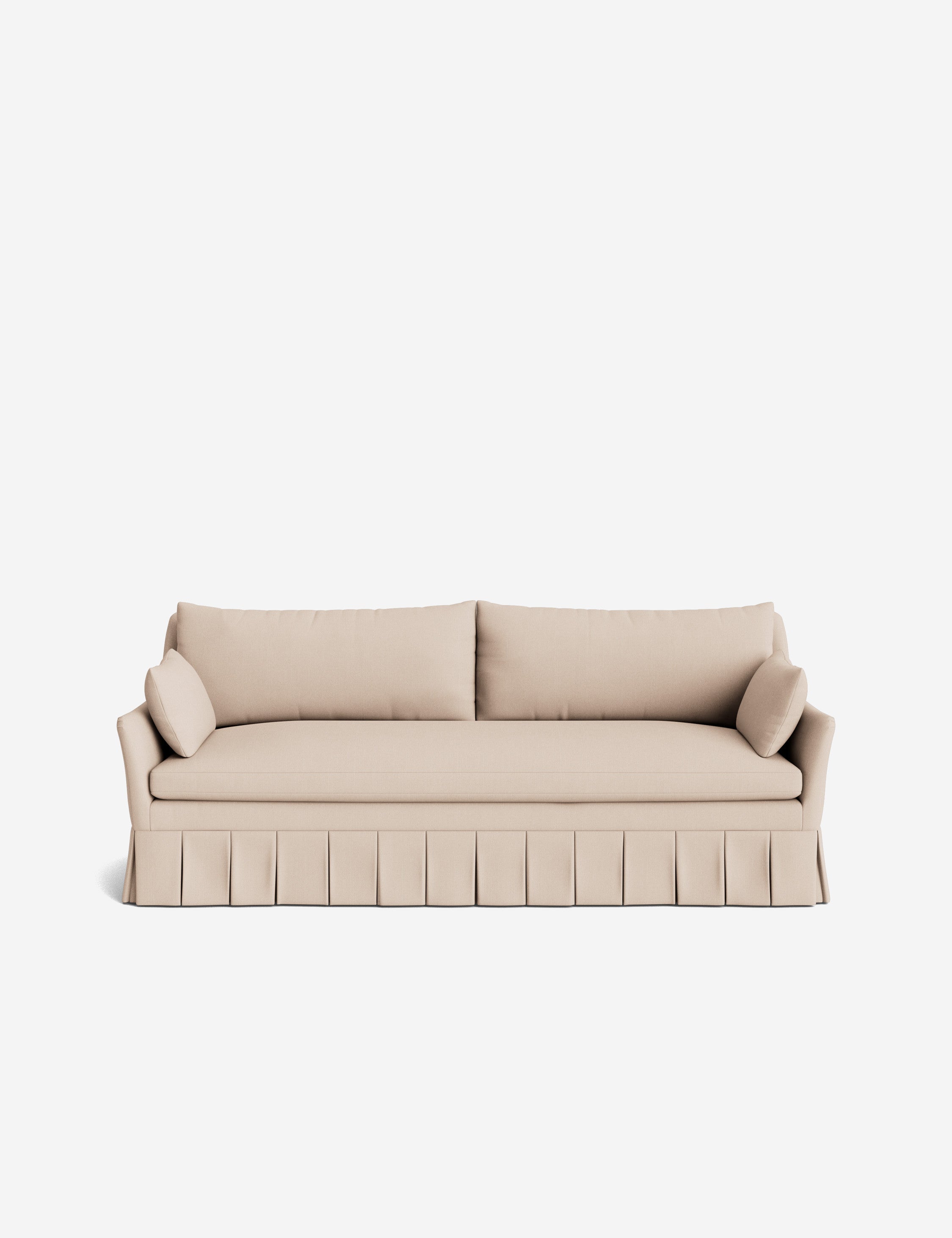 Pavona Pleated Sofa | Transitional Style, Slope-Arm Design