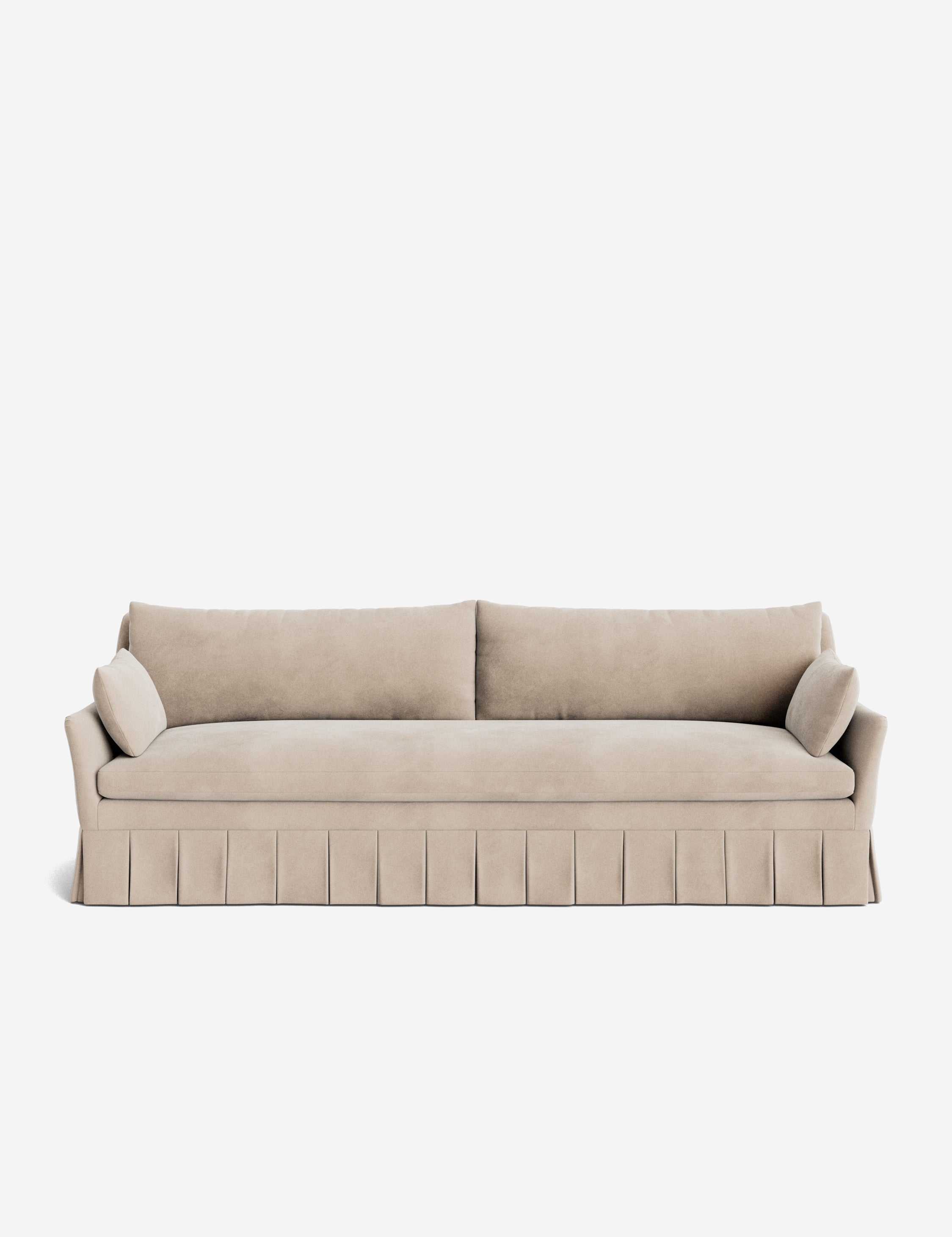 Pavona Pleated Sofa | Transitional Style, Slope-Arm Design