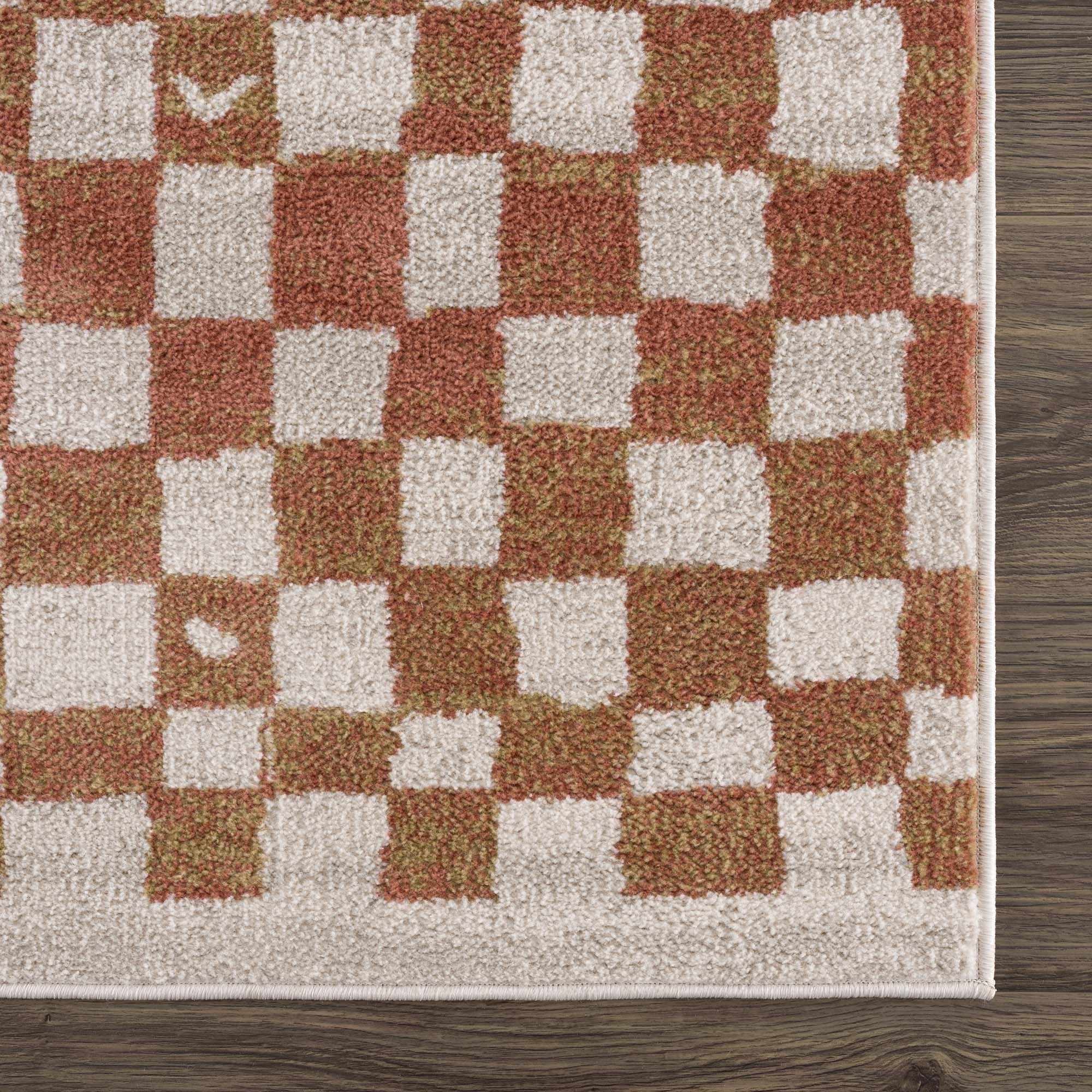 Bela Checkered Rug  Medium Pile, 100% Polypropylene