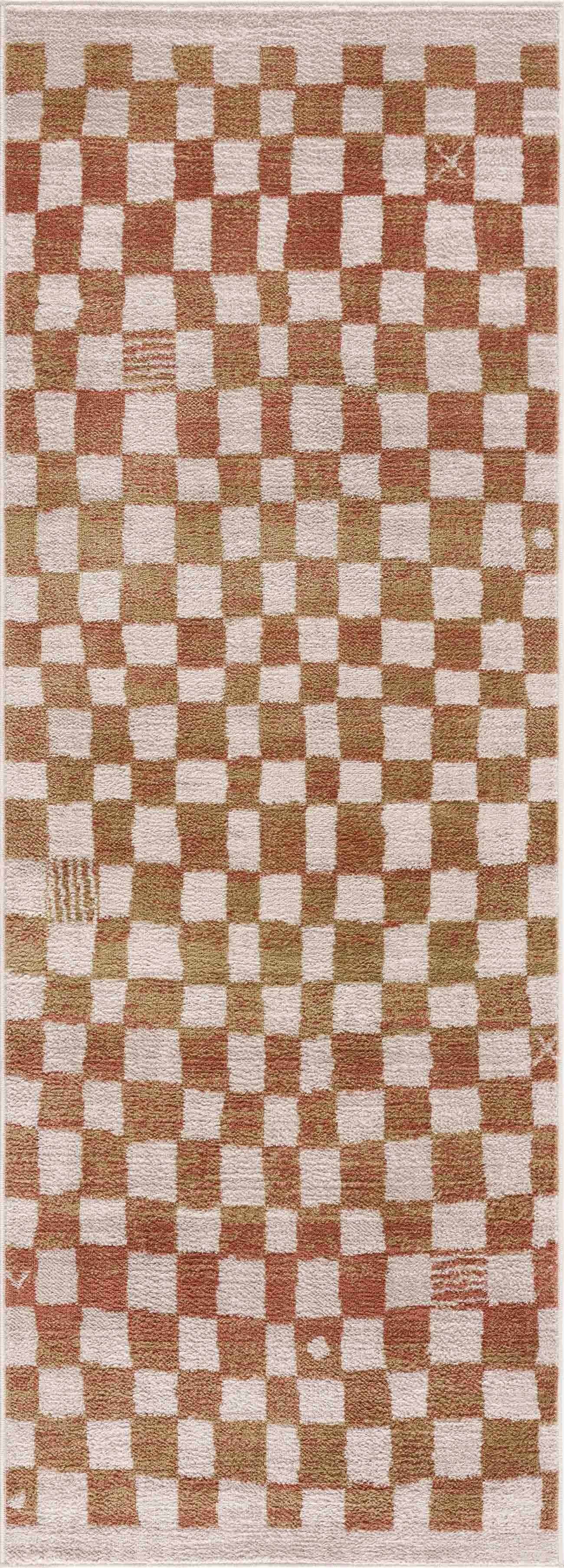 Bela Checkered Rug  Medium Pile, 100% Polypropylene