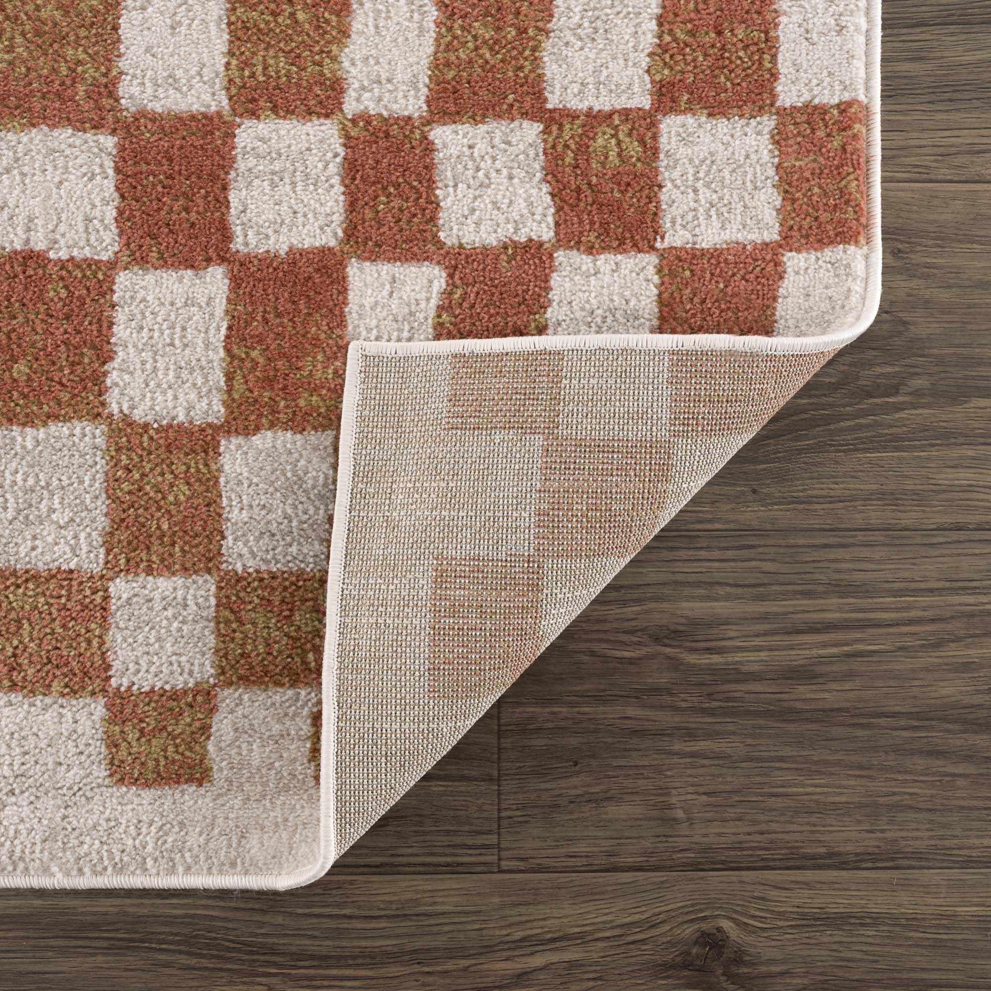 Bela Checkered Rug  Medium Pile, 100% Polypropylene