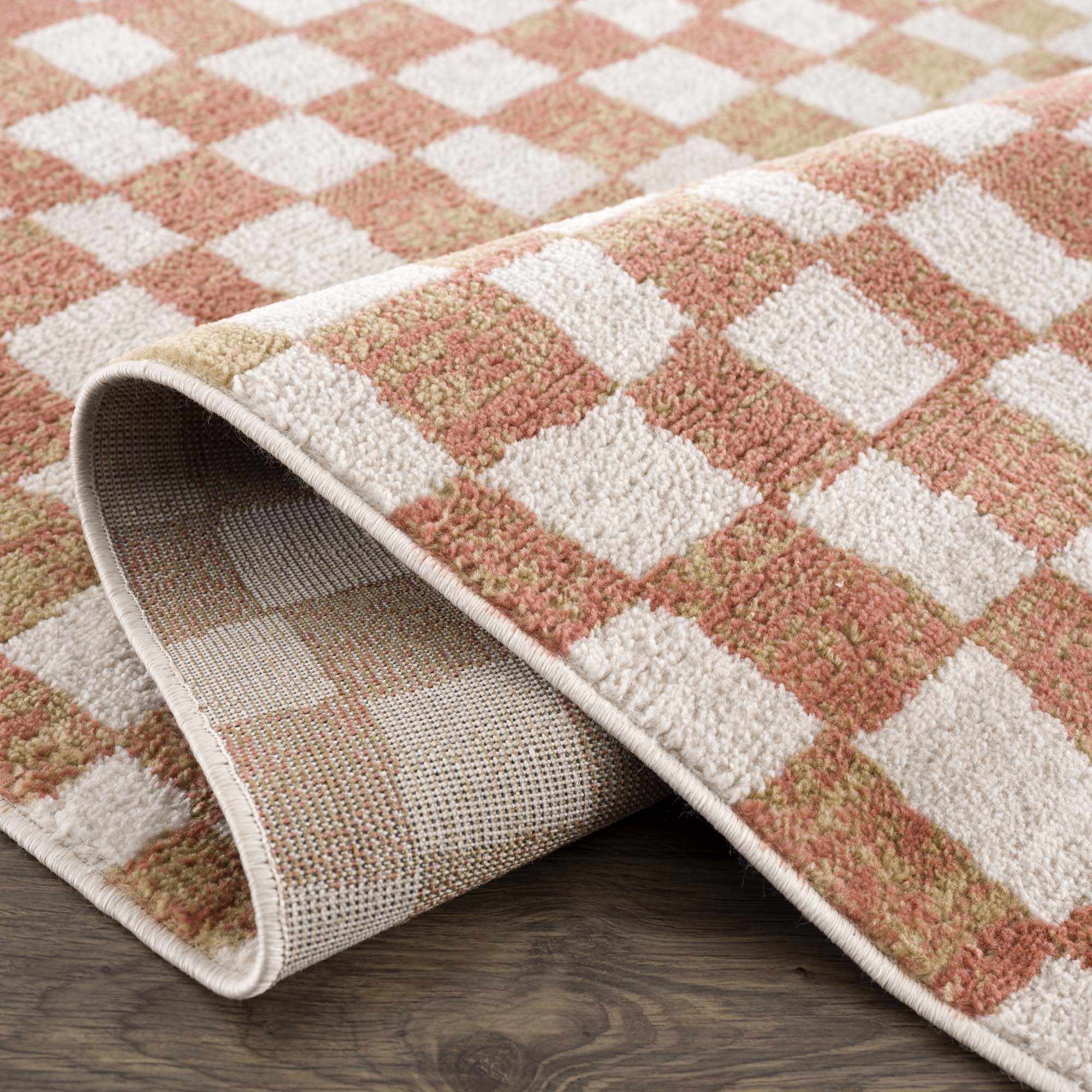 Bela Checkered Rug  Medium Pile, 100% Polypropylene