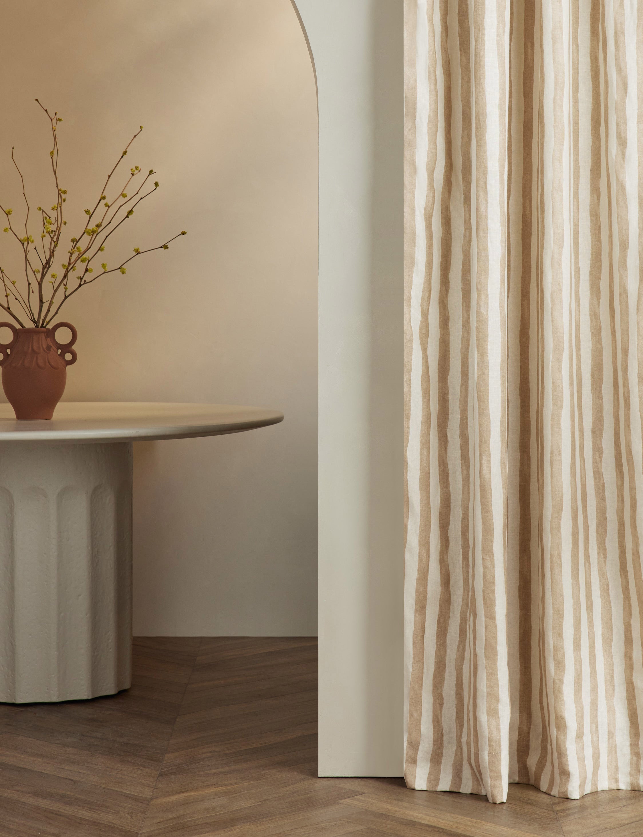 Pinnacle Stripe Curtain Panel | Linen, Exclusive Design by Sarah Sherman Samuel