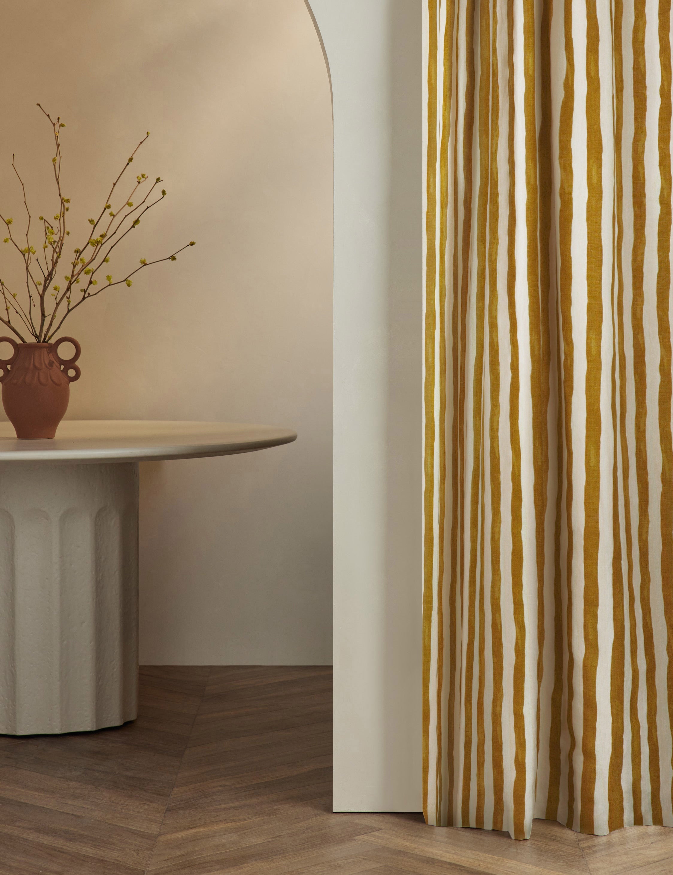 Pinnacle Stripe Curtain Panel | Linen, Exclusive Design by Sarah Sherman Samuel