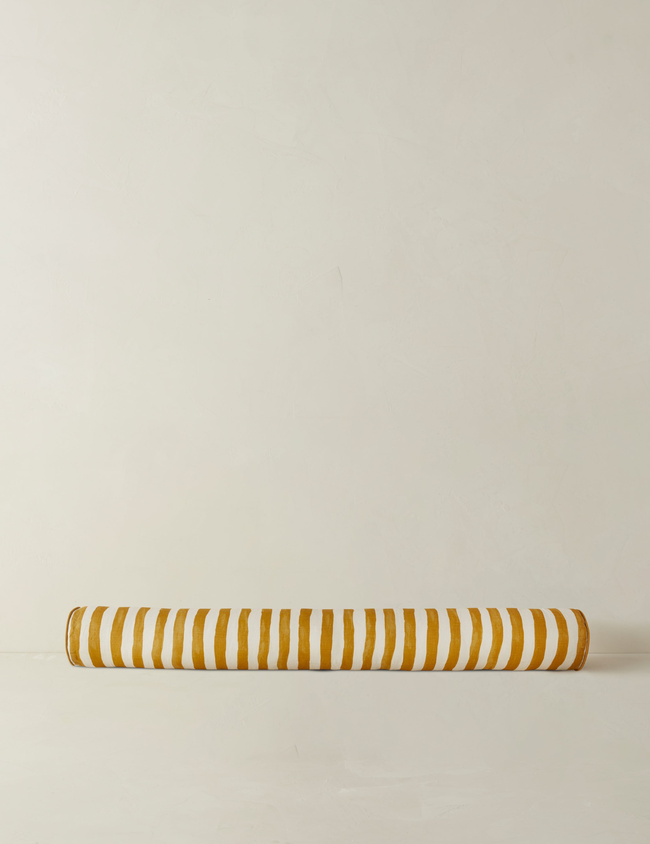 Bello Long Bolster Pillow | Painterly Stripe Linen Design