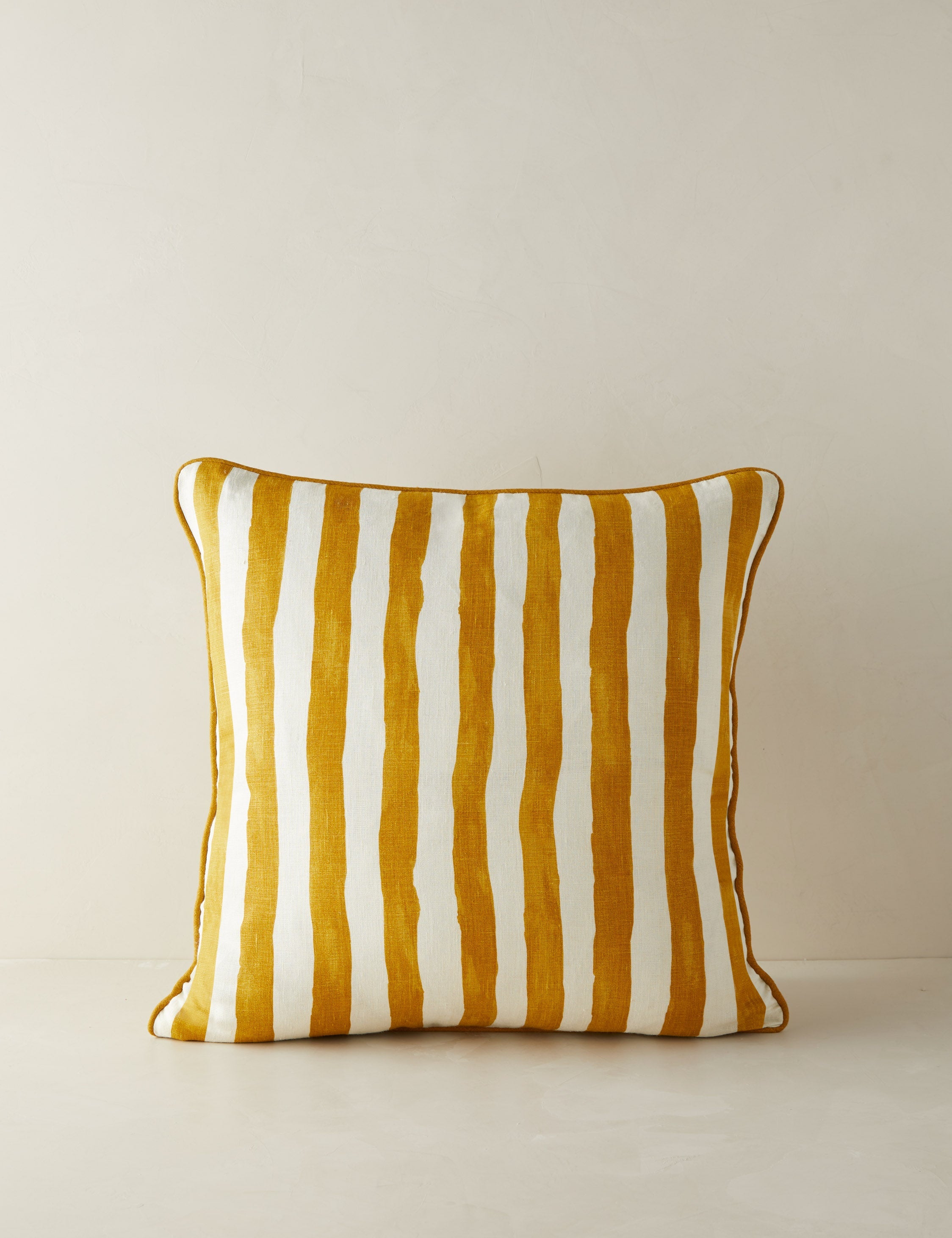 Bello Stripe Linen Pillow | Modern Painted Design