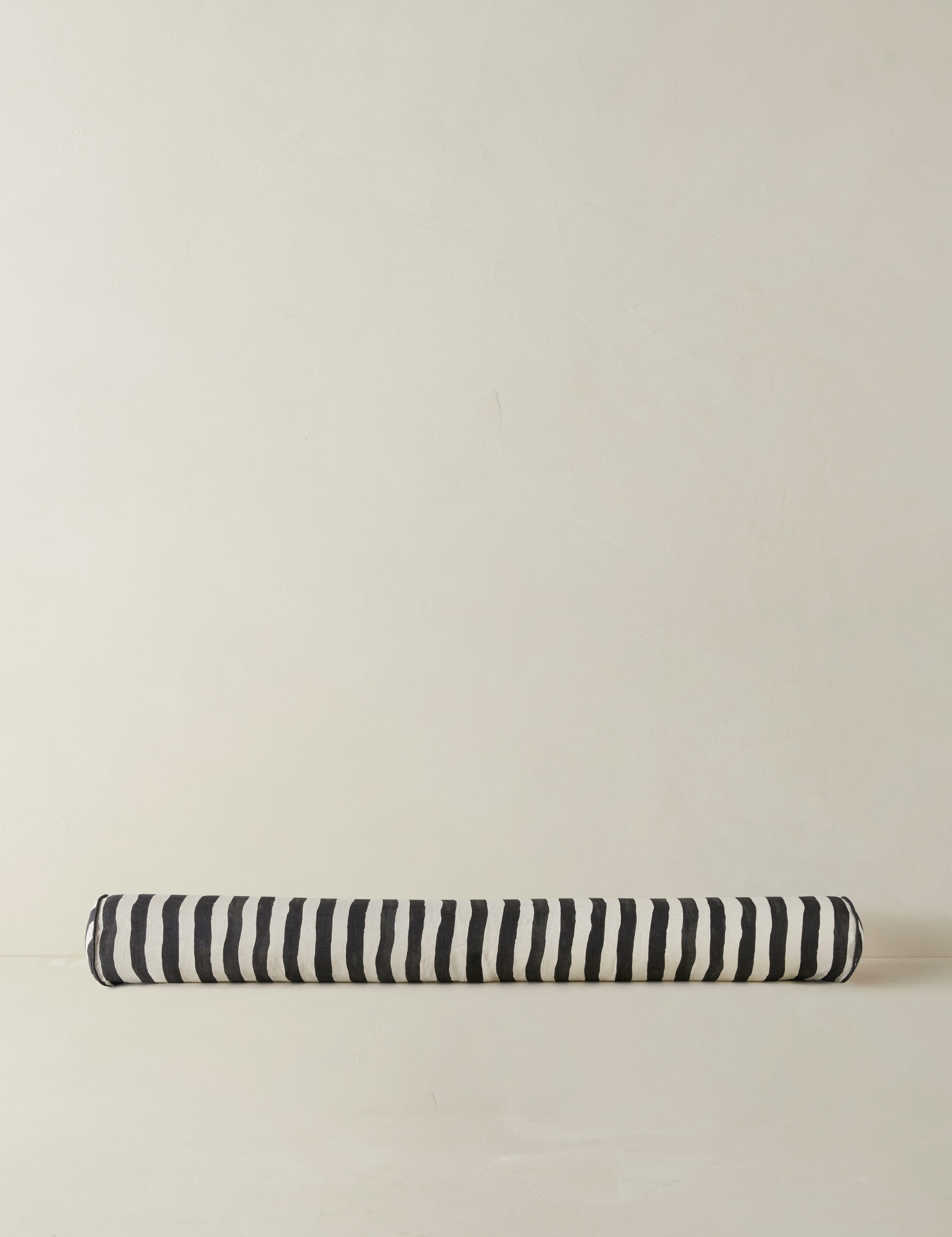 Bello Long Bolster Pillow | Painterly Stripe Linen Design