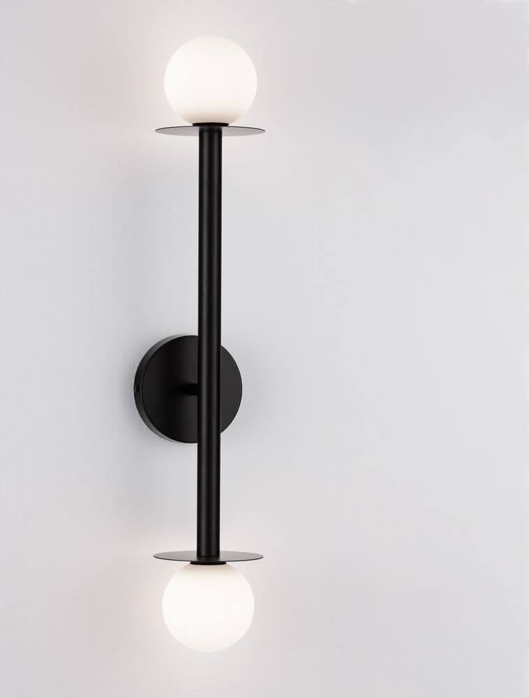 Pielo Wall Lamp | Metal & Opal Glass, Modern Design