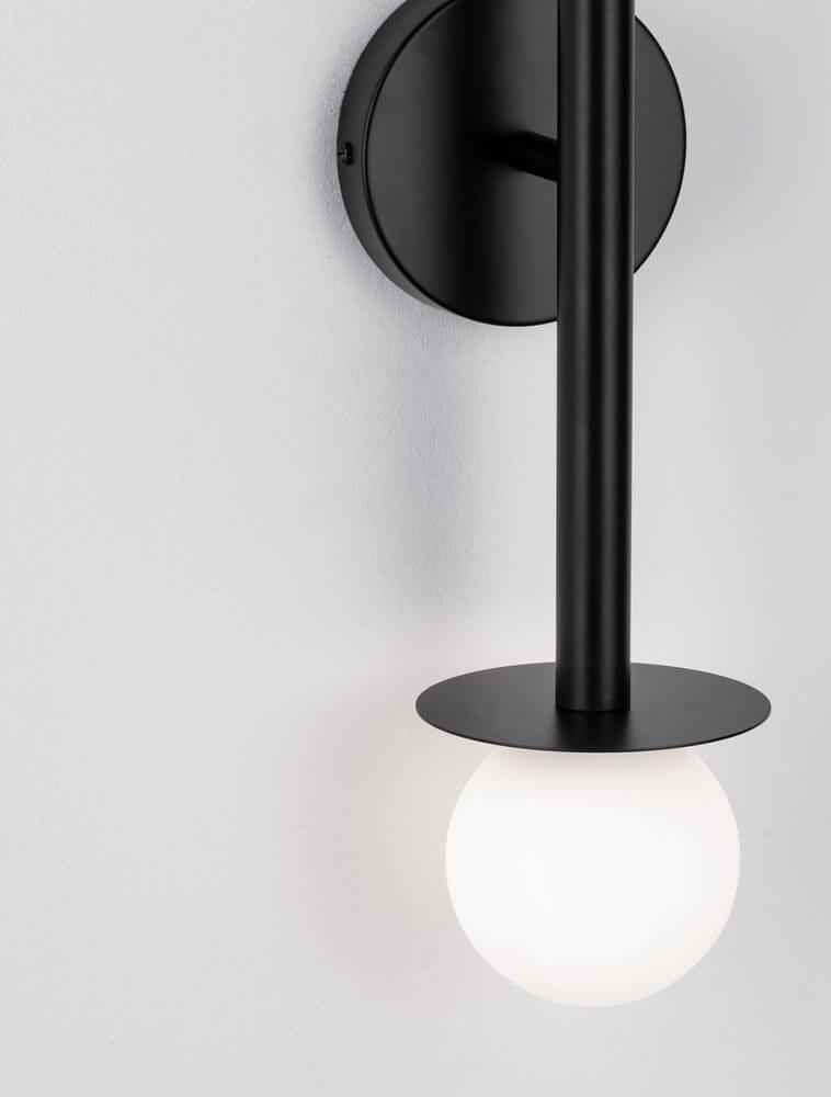Pielo Wall Lamp | Metal & Opal Glass, Modern Design