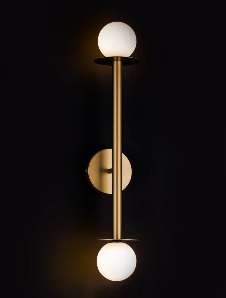 Pielo Wall Lamp | Metal & Opal Glass, Modern Design