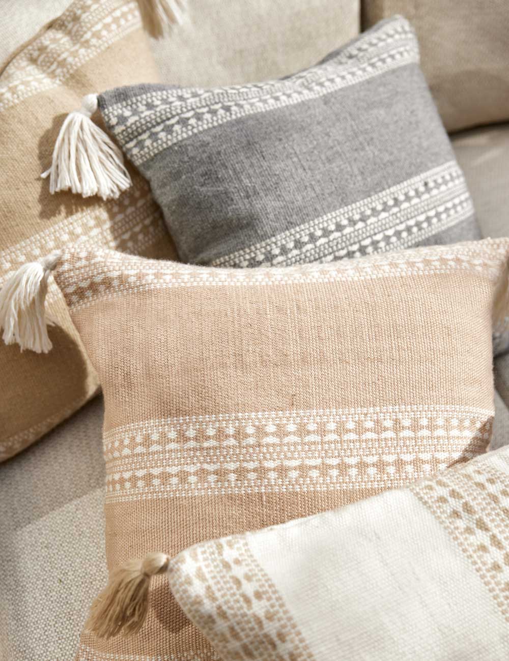 Mira Accent Pillow | Tasseled Corners, Indoor/Outdoor Use