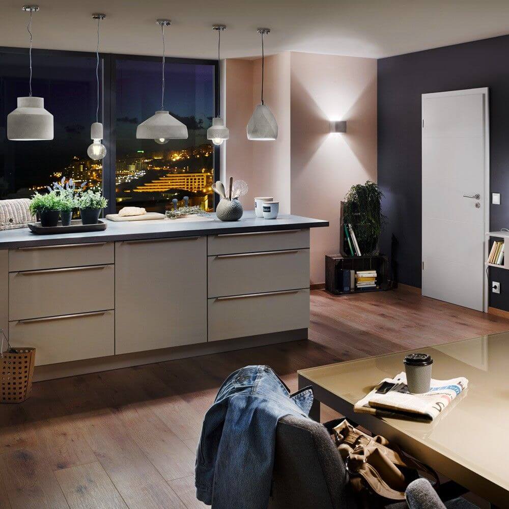 Belo Plinth Wall Light | Gray Concrete, Indirect Illumination