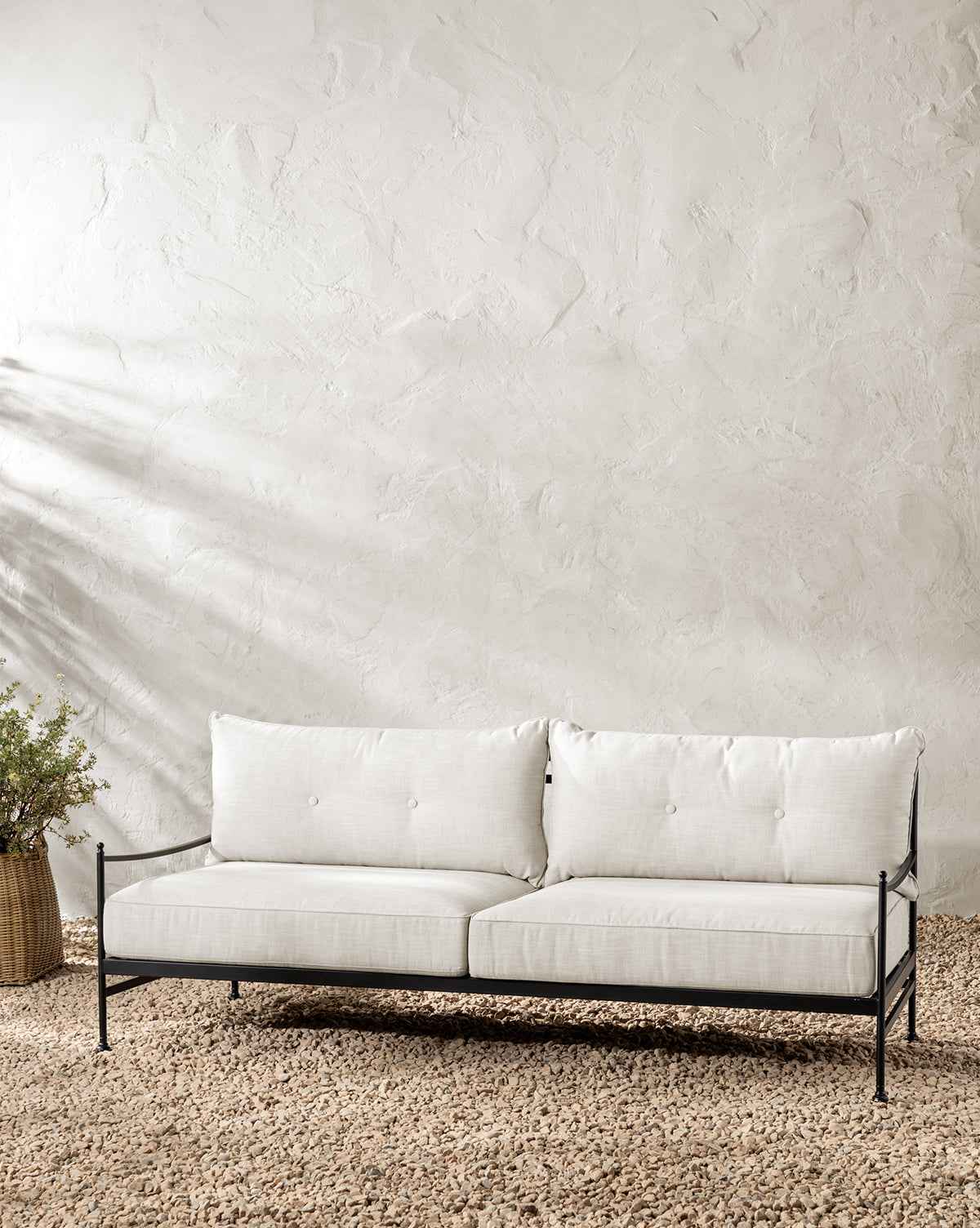 Bristol Outdoor Sofa  Powder-Coated Aluminum, All-Weather Cushions