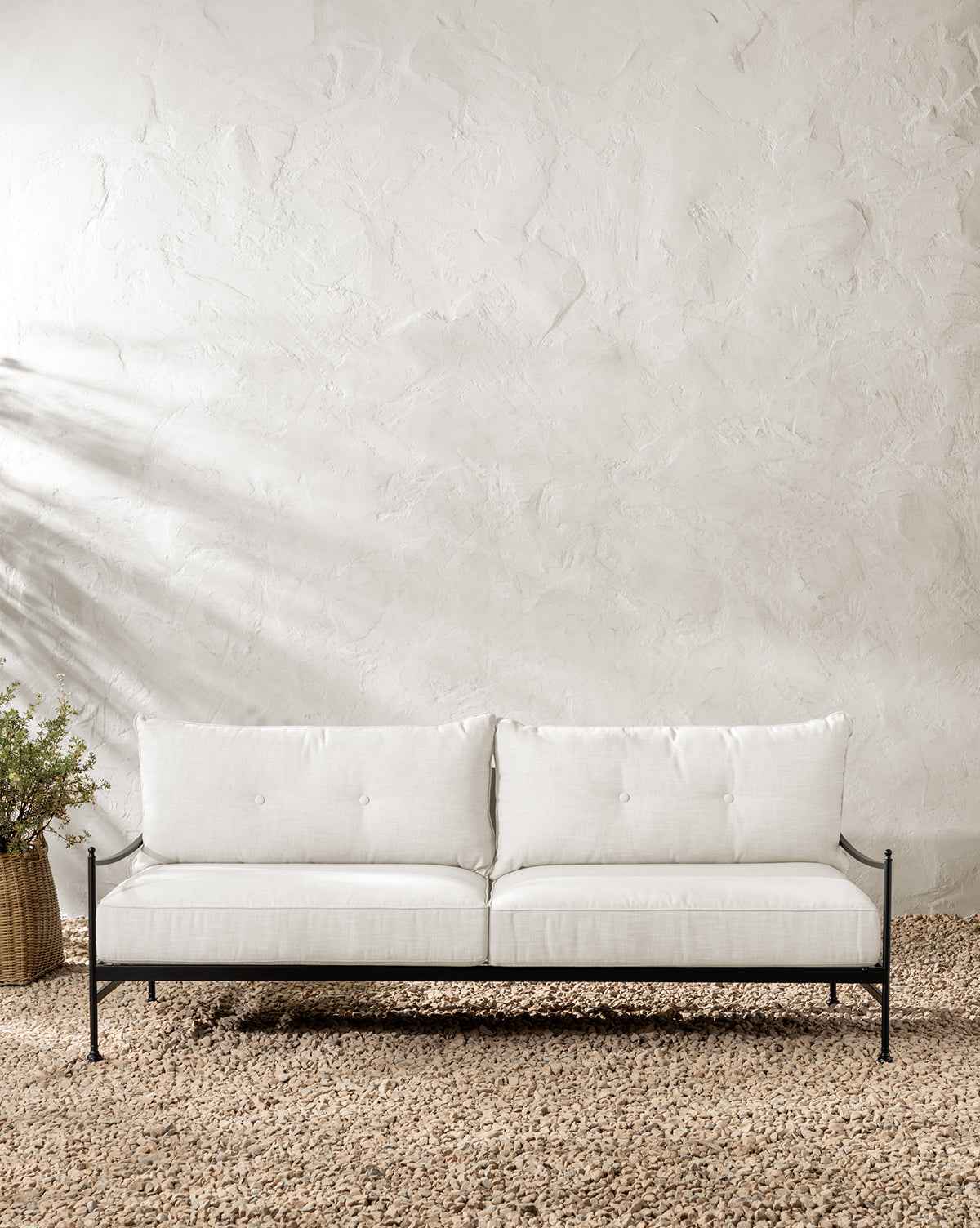 Bristol Outdoor Sofa  Powder-Coated Aluminum, All-Weather Cushions