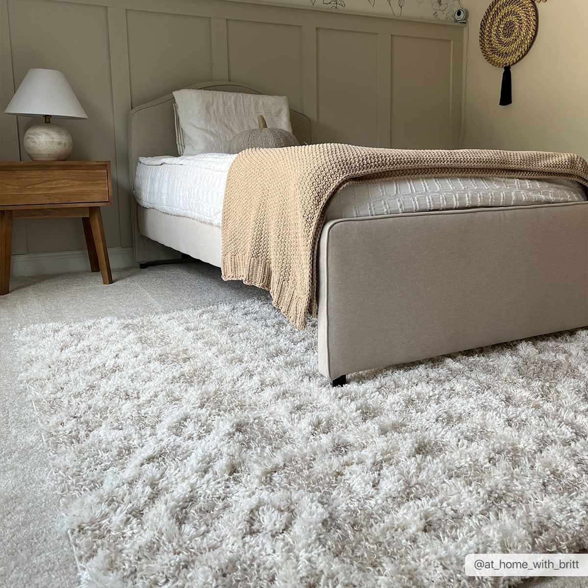 Creston Area Rug Plush Pile 100% Polypropylene Cream Beige