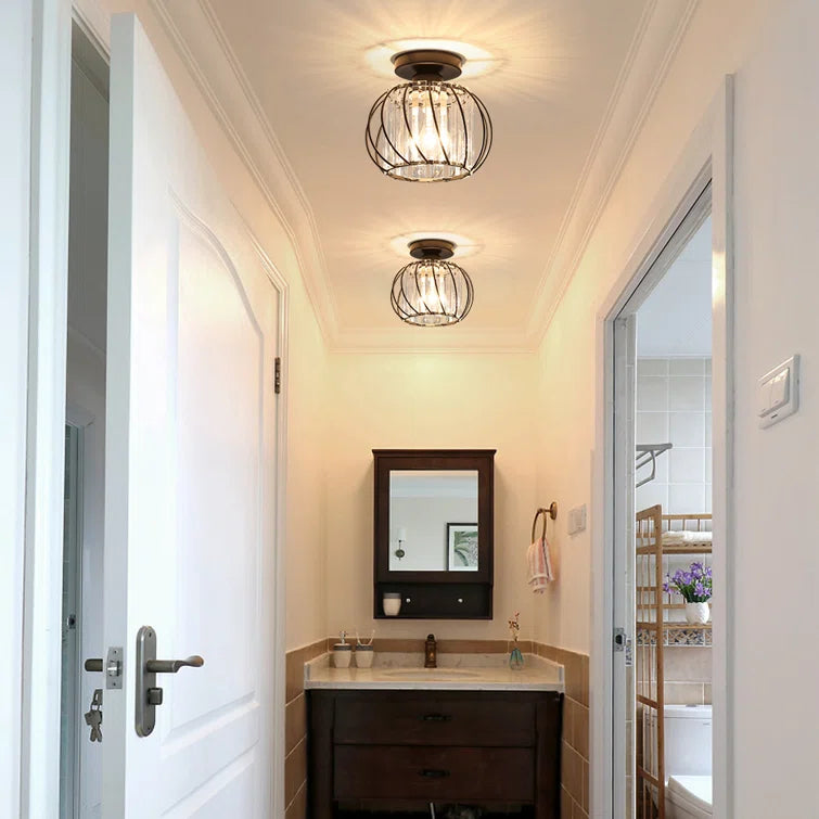 Dante Plafondlamp | Open Design met Glas & Metaal, Zwart of Goud