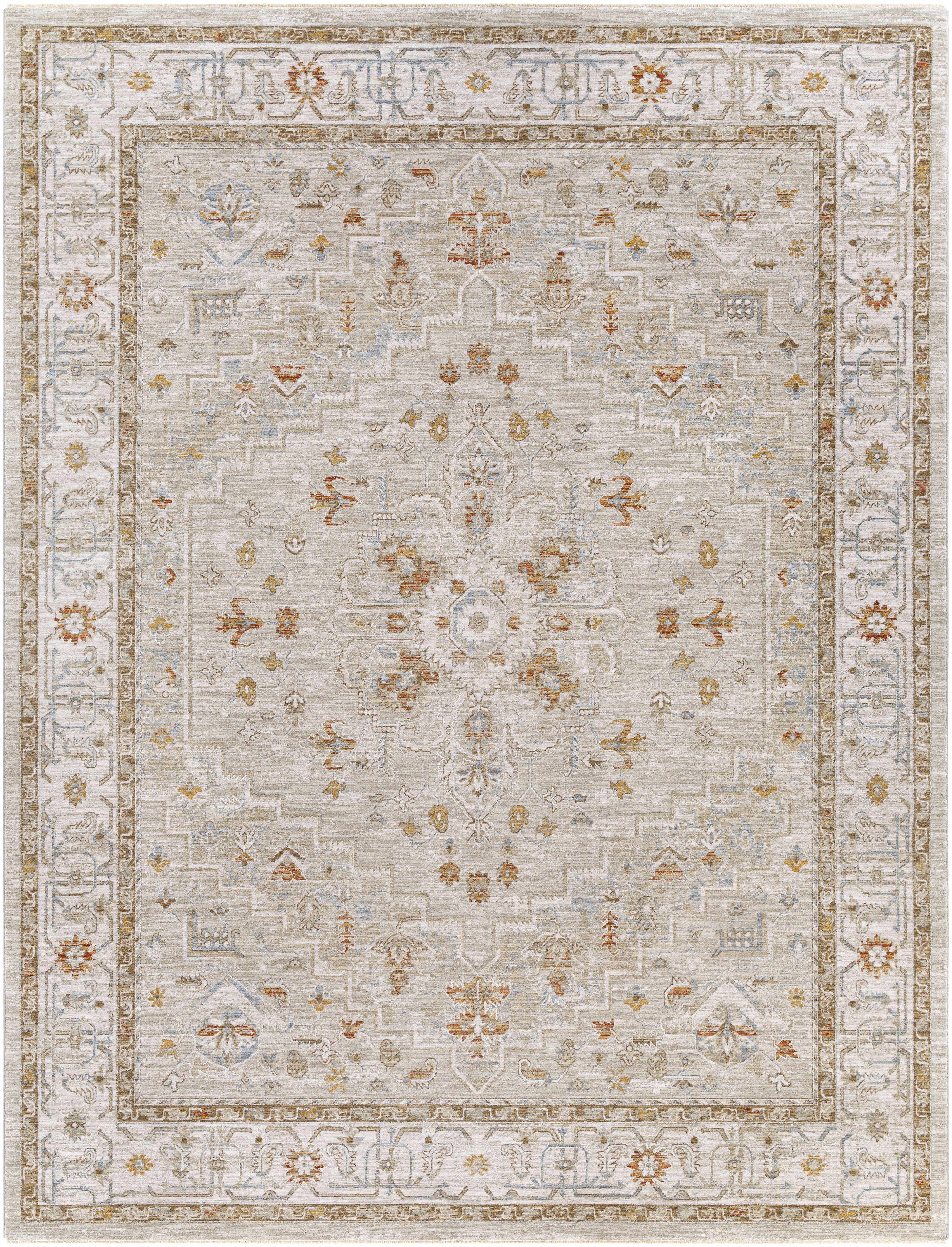 Riviera Turkish Rug  Medium Pile, Machine Woven, Denim