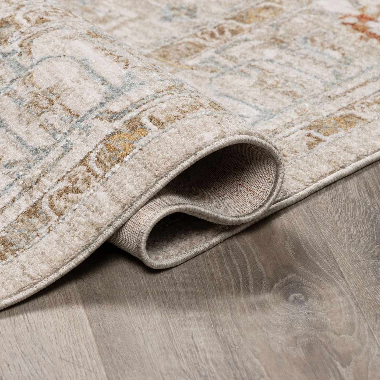 Riviera Turkish Rug  Medium Pile, Machine Woven, Denim