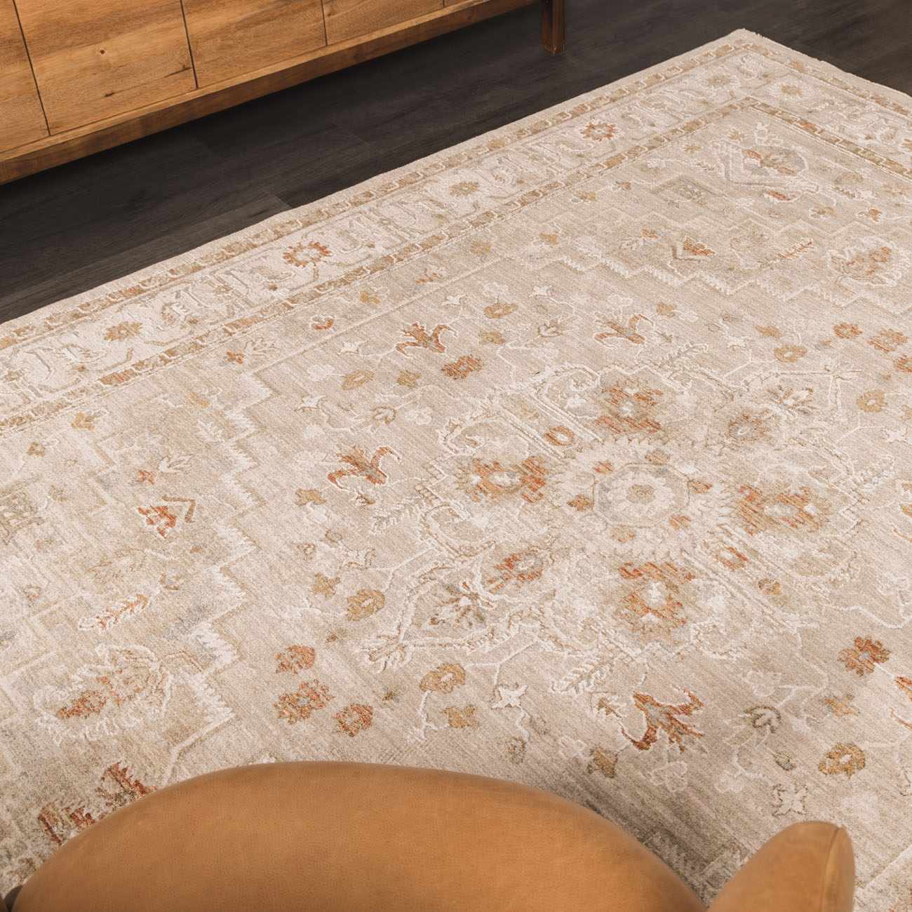 Riviera Turkish Rug  Medium Pile, Machine Woven, Denim