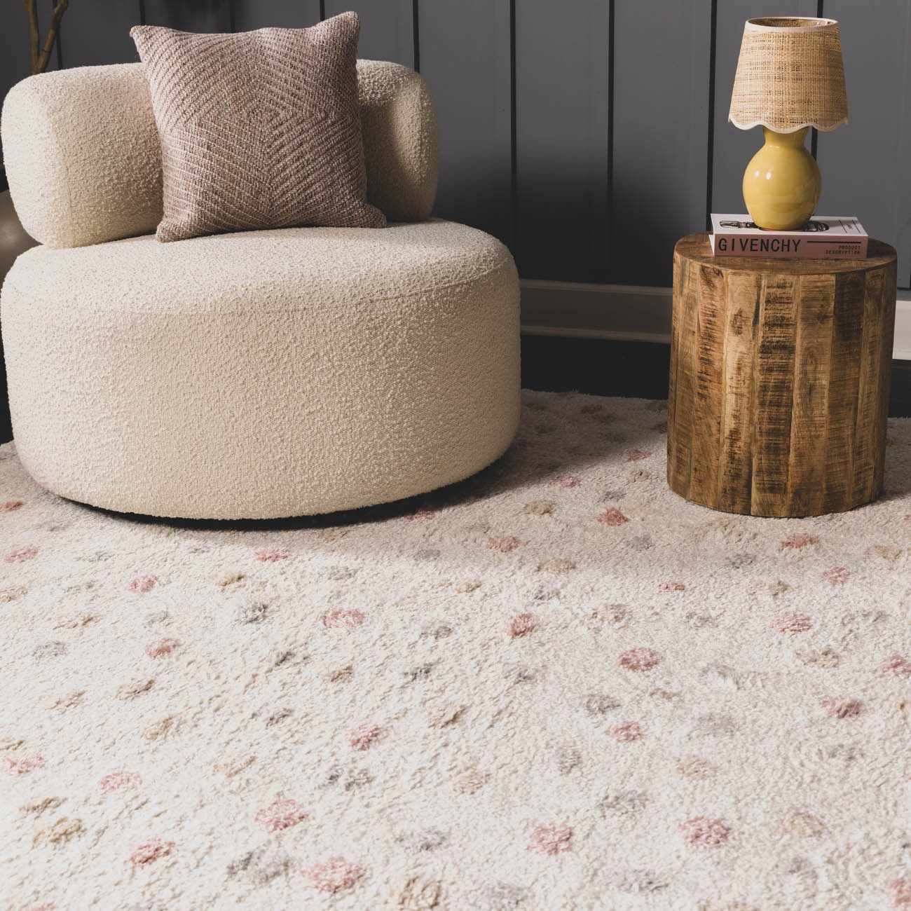 Cansu Area Rug  Plush Pile, Machine Woven, Contemporary Design