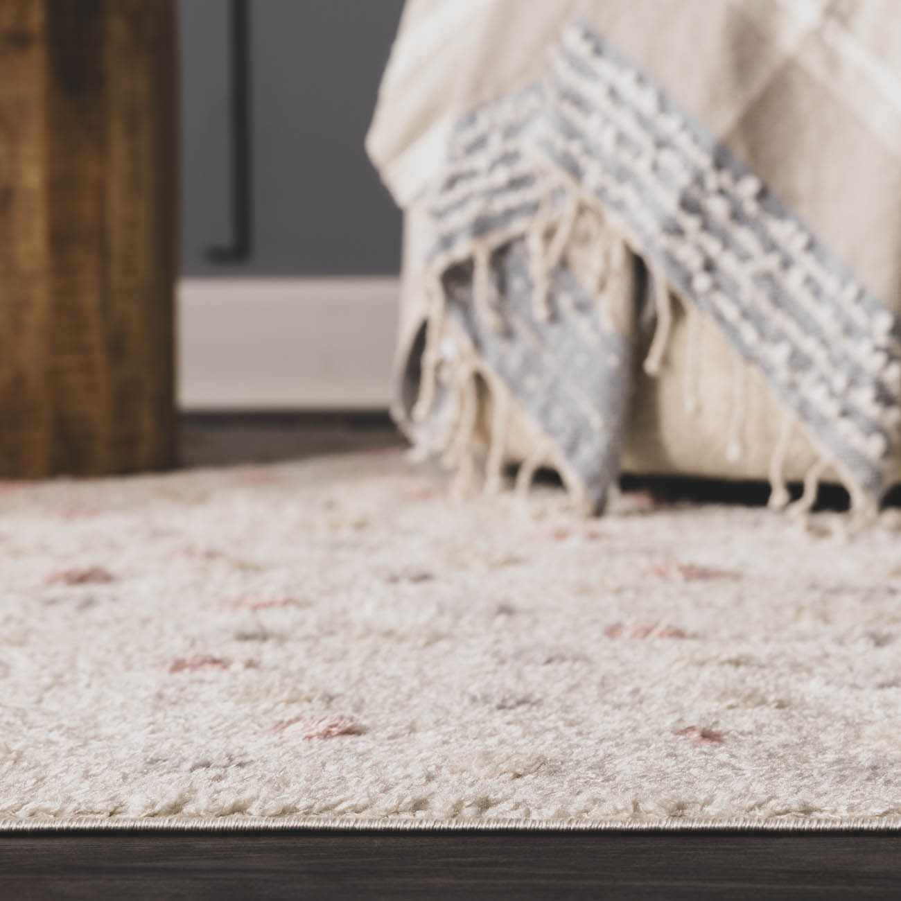 Cansu Area Rug  Plush Pile, Machine Woven, Contemporary Design