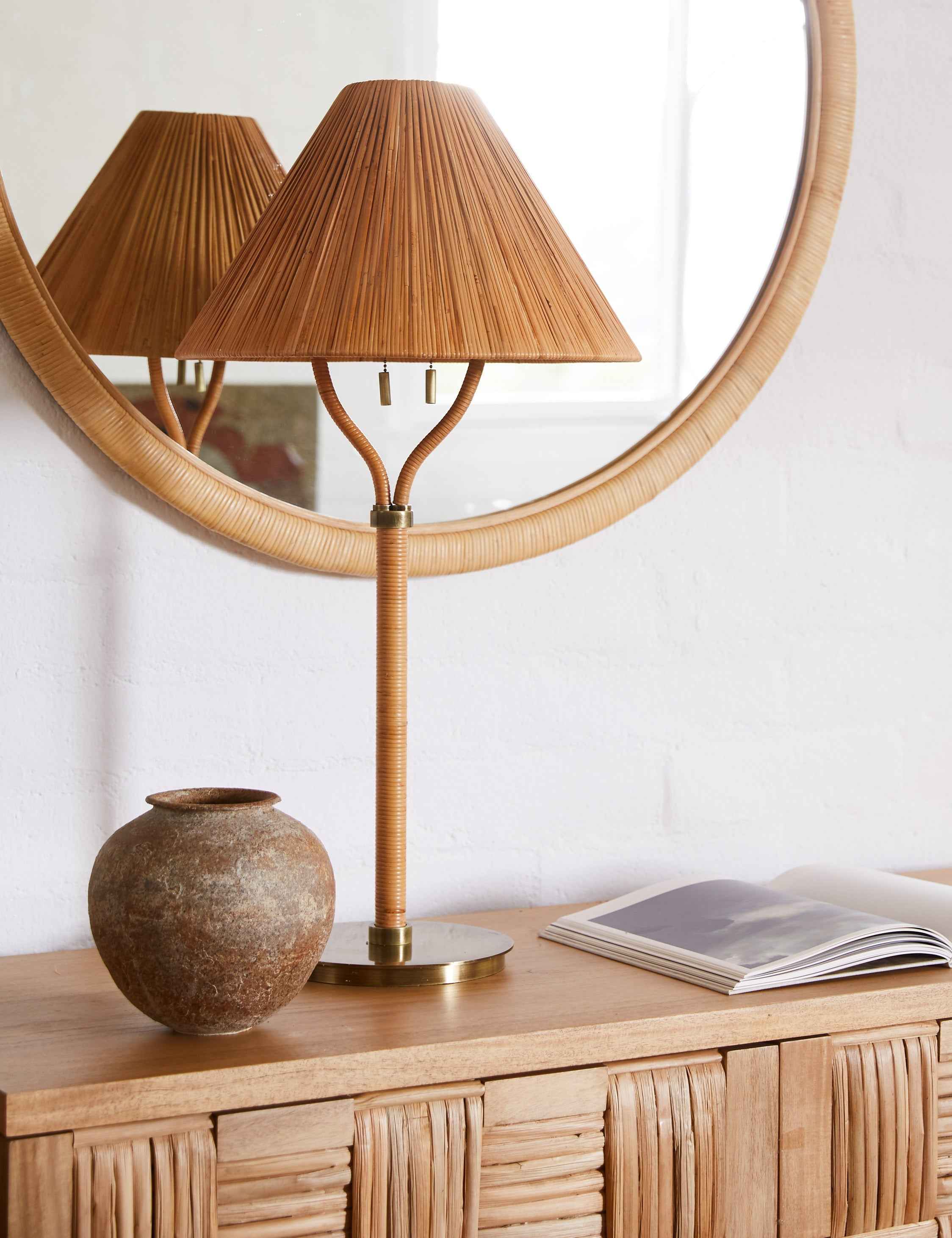Bela Table Lamp | Rattan Design with Chic Accents
