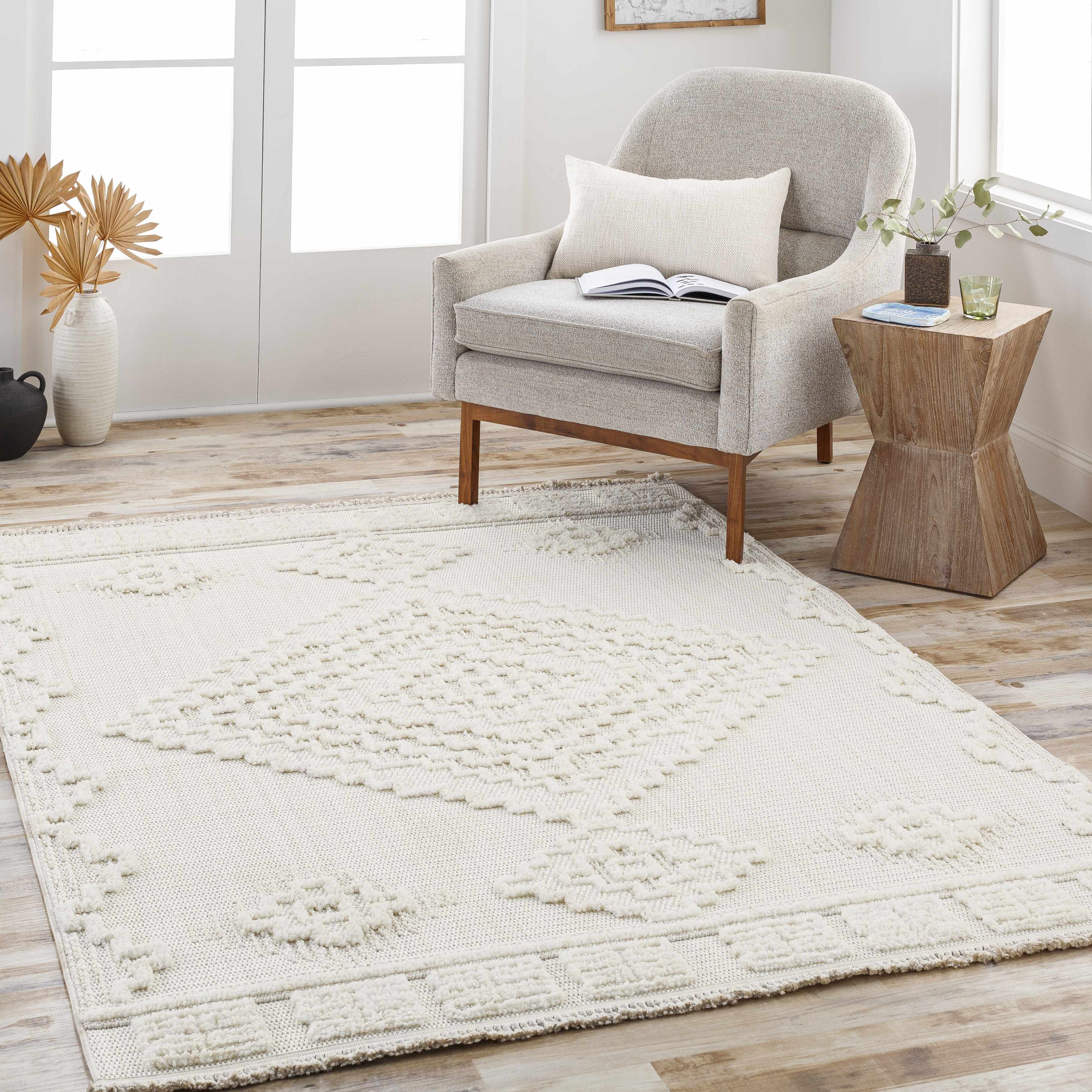 Rivo High-Low Rug  Machine Woven  Transitional Bohemian Style