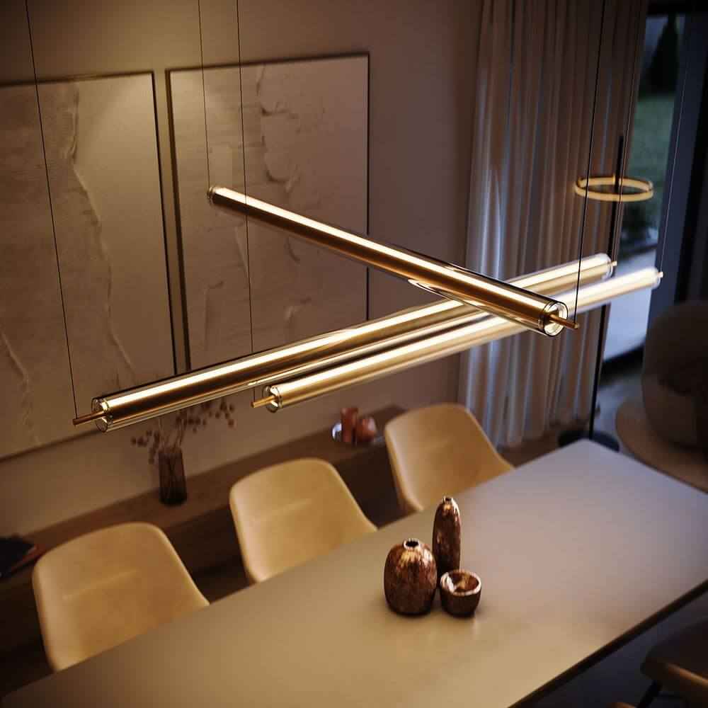 Rivio LED Pendant Light | Up & Down Lighting, Glass Cover