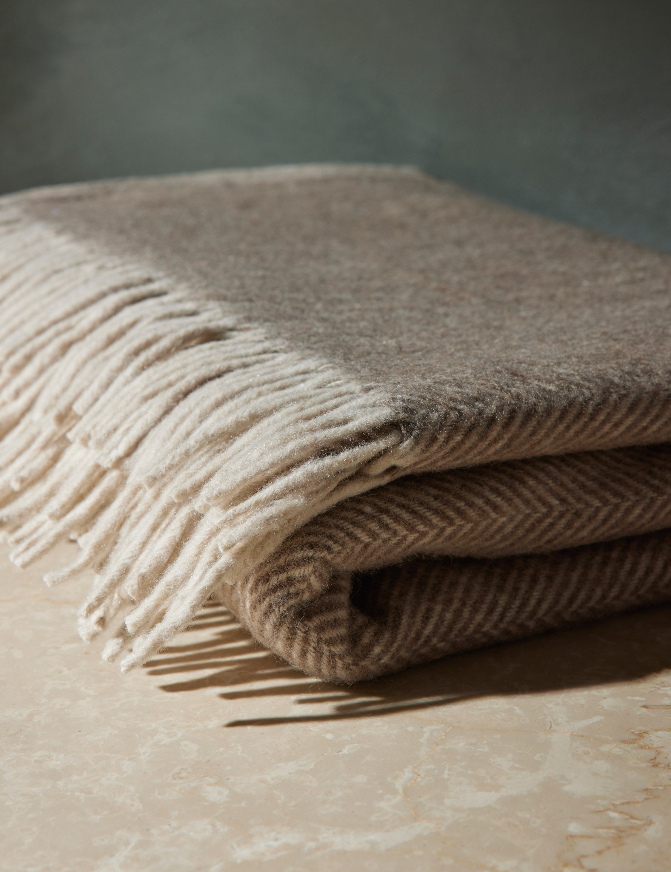 Bello Recycled Wool Throw | Soft, Durable Twill Weave Blanket