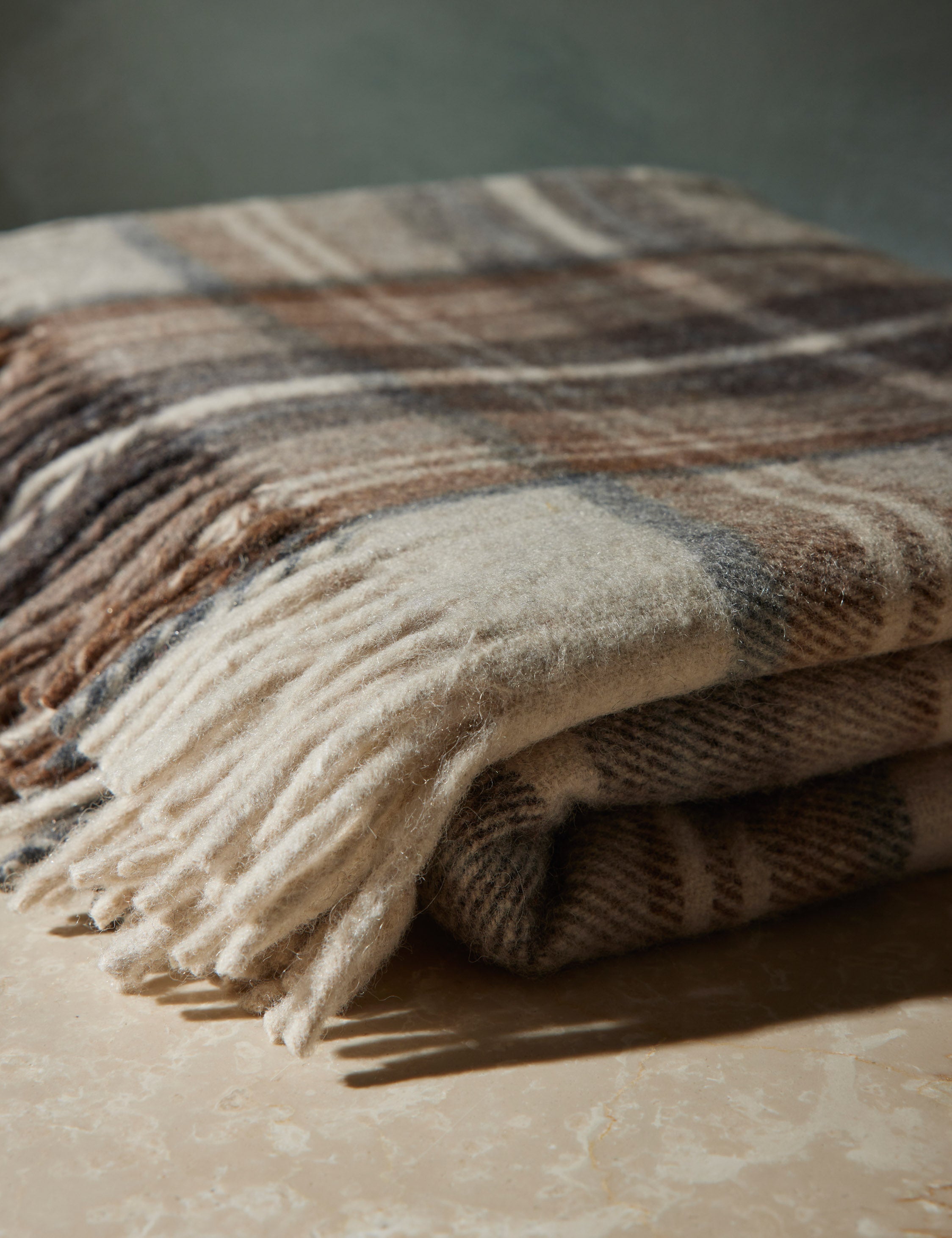 Bello Recycled Wool Throw | Soft, Durable Twill Weave Blanket